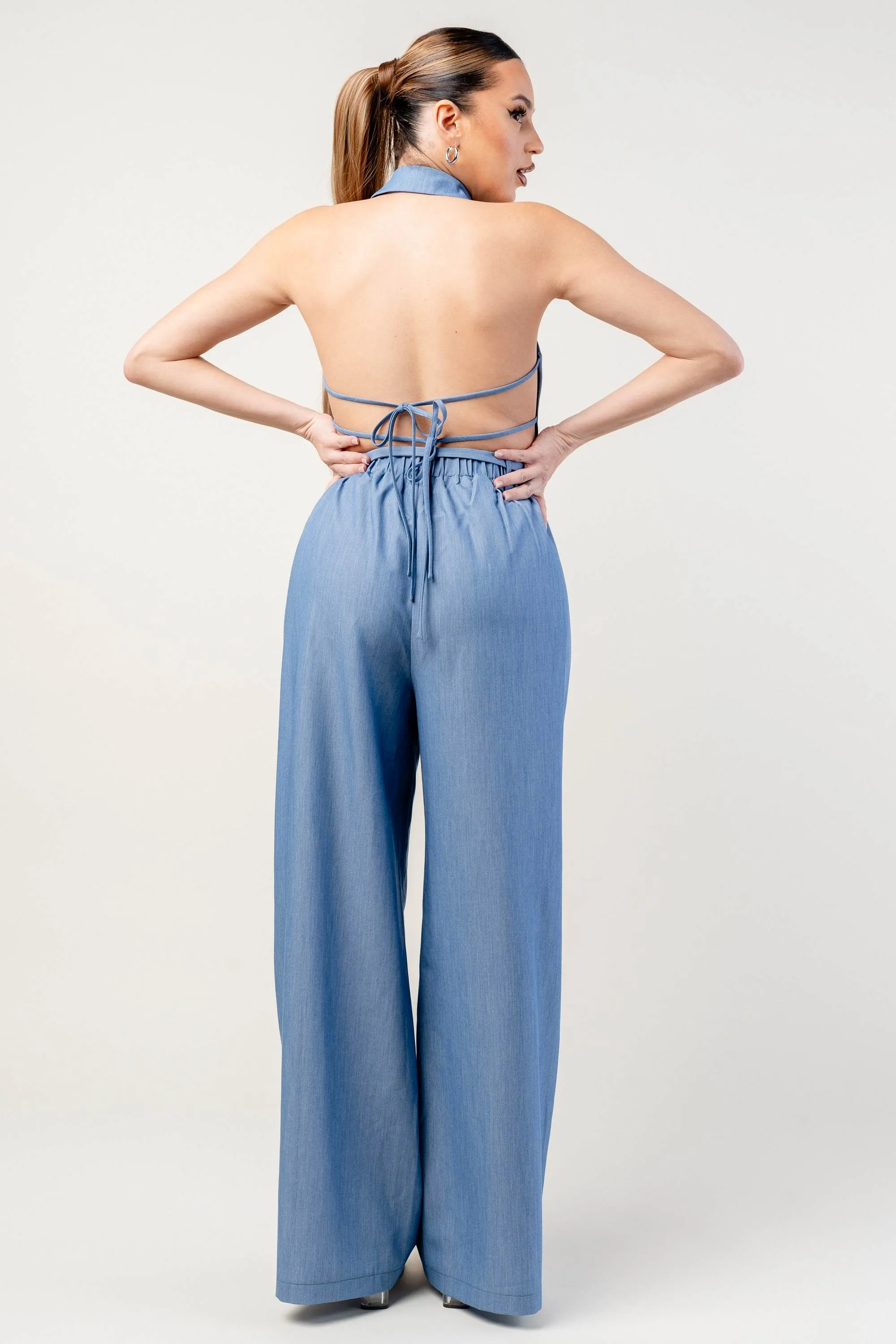 STRETCH WOVEN JUMPSUIT sold by privy product image thumbnail 3