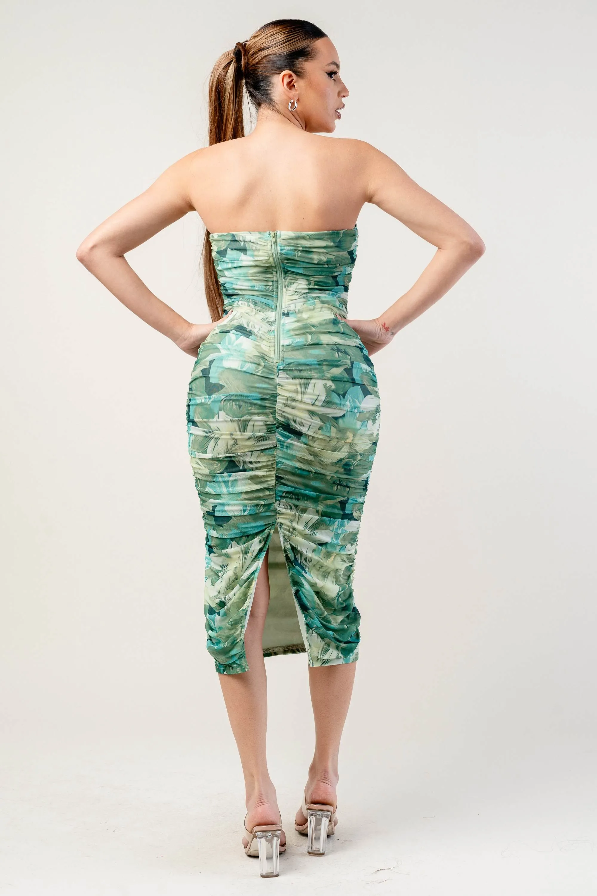 PDKS78573N / ROMANTIC MESH PRINT MIDI DRESS sold by privy product image thumbnail 4