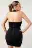 SEXY HALTER NECK MESH INSET TRIM DETAIL MINI DRESS sold by privy