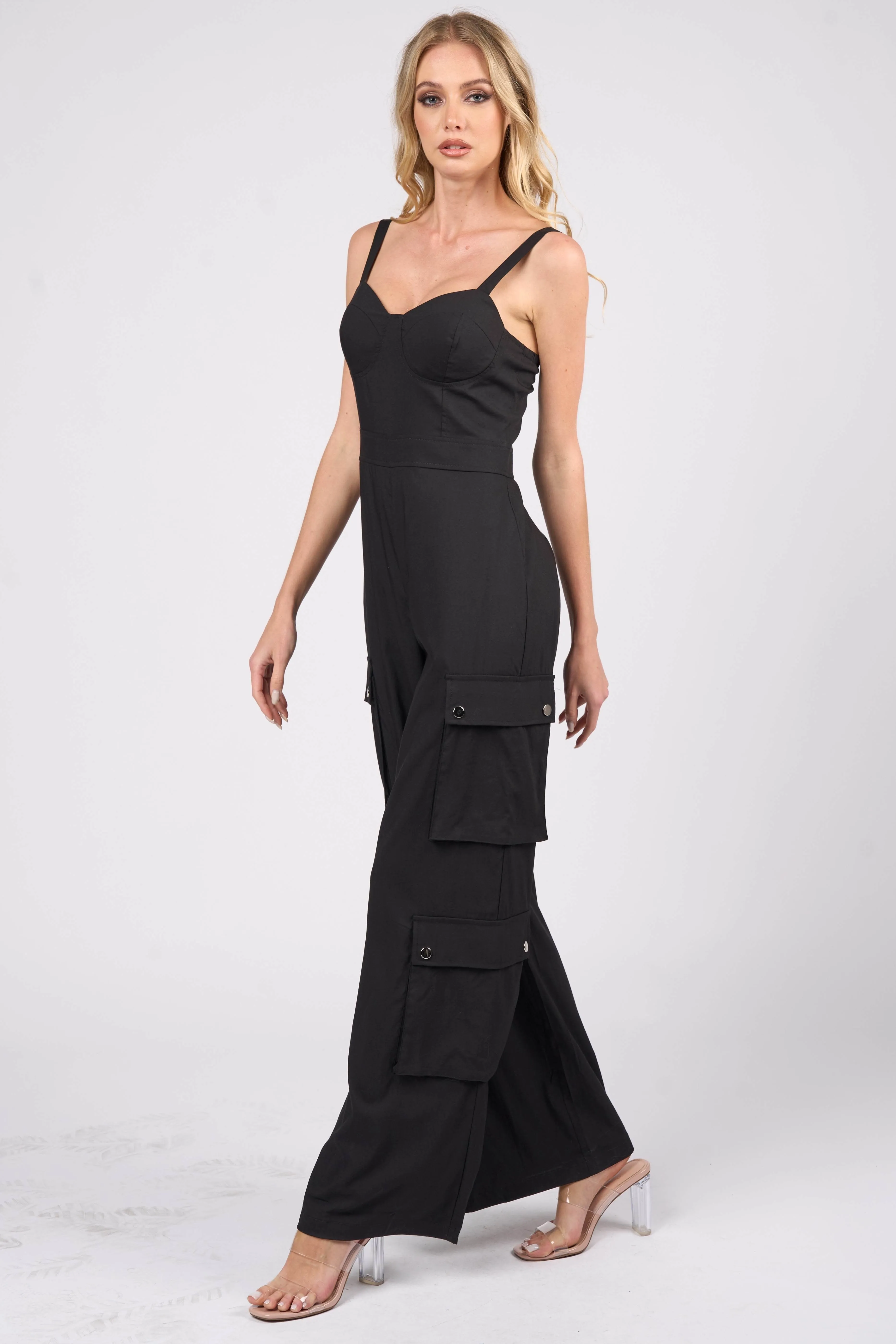 WOVEN STRETCH JUMPSUIT sold by privy product image thumbnail 2