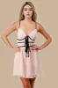 AD3986S / WOVEN PLEATS WITH CONTRAST STRAPPING MINI DRESS sold by privy