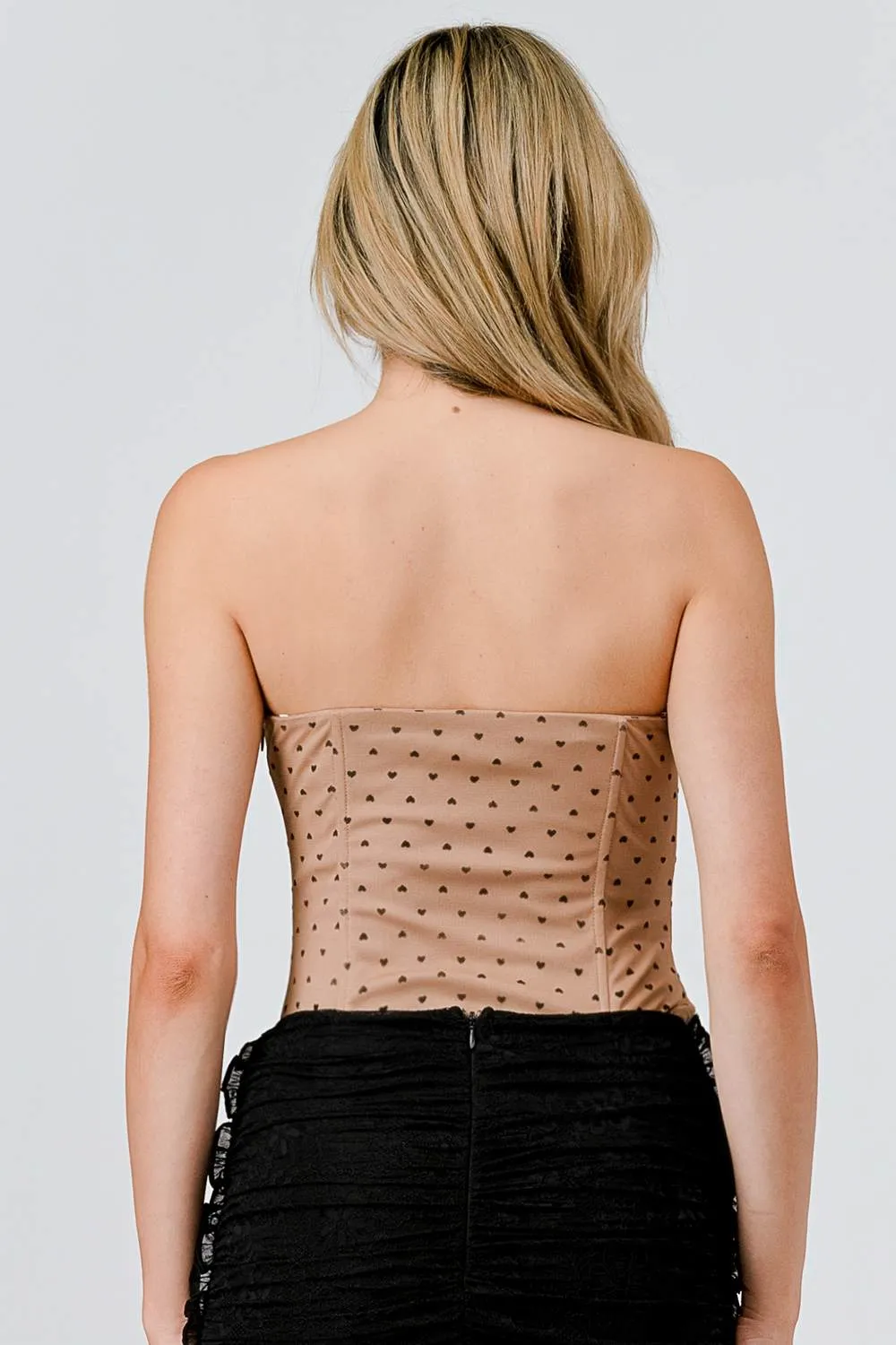 AT4265K / HEART FLOCKING BUSTIER BODYSUIT sold by privy product image thumbnail 4