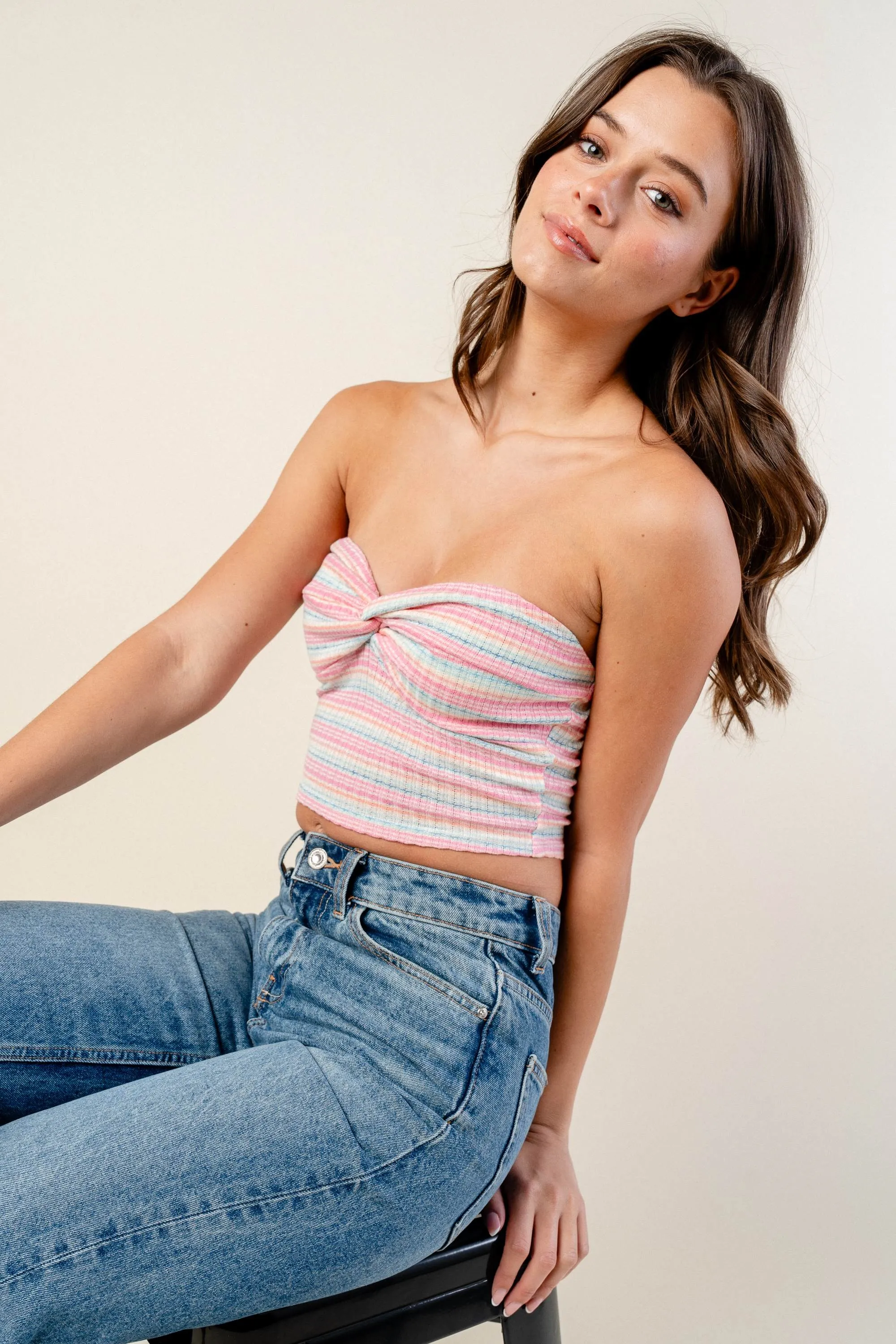 BTKS3194B / STRIPE RIB TUBE TOP sold by privy product image thumbnail 5