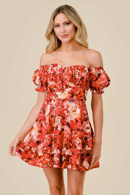 PEBBLE CHIFFON PRINT DRESS sold by privy