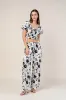 FLORAL PRINT CROP TOP AND WIDE LONG PANTS SET sold by privy