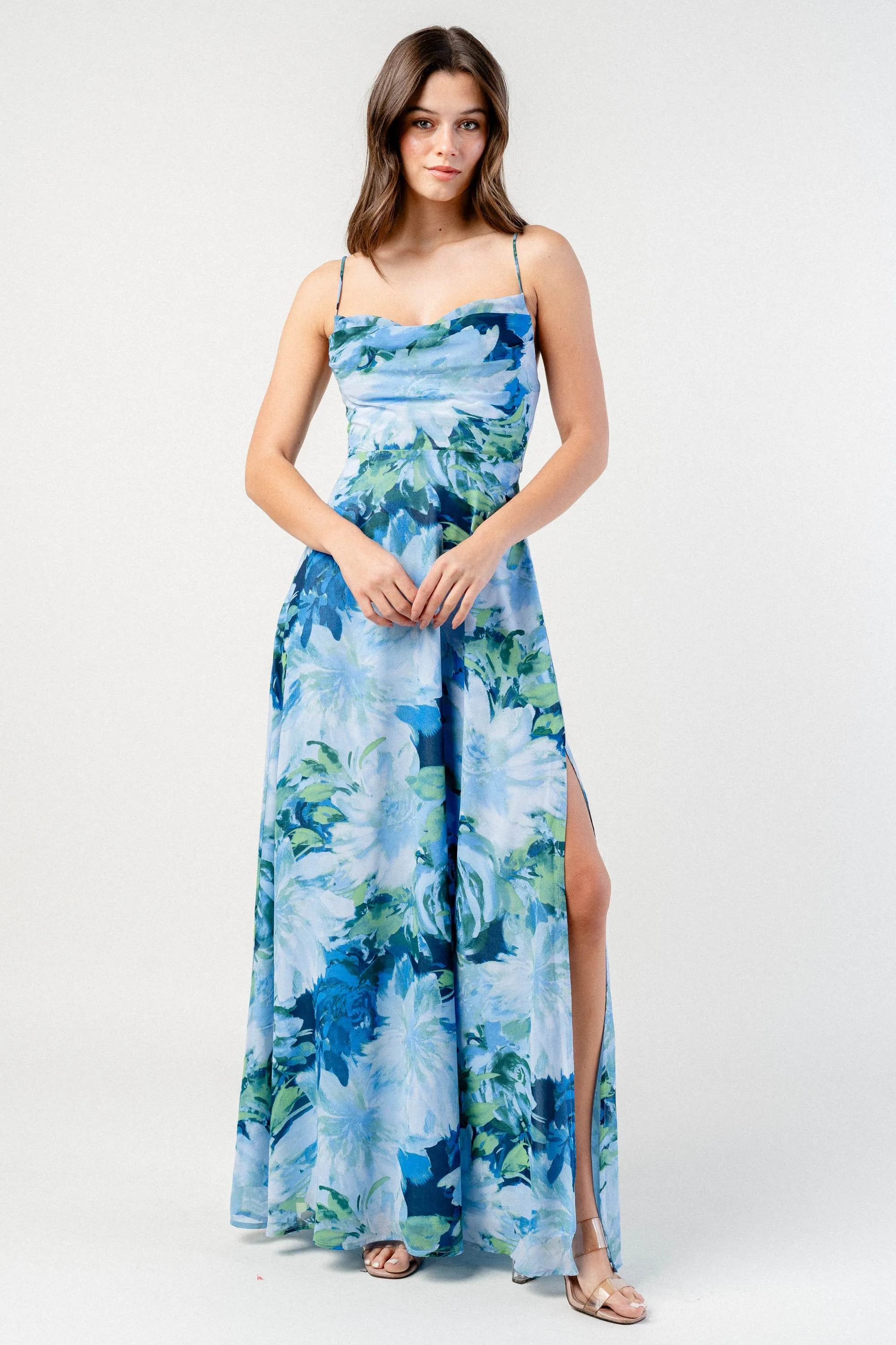 BD12055B / SILKY PEBBLE CHIFFON PRINT DRESS sold by privy product image thumbnail 3