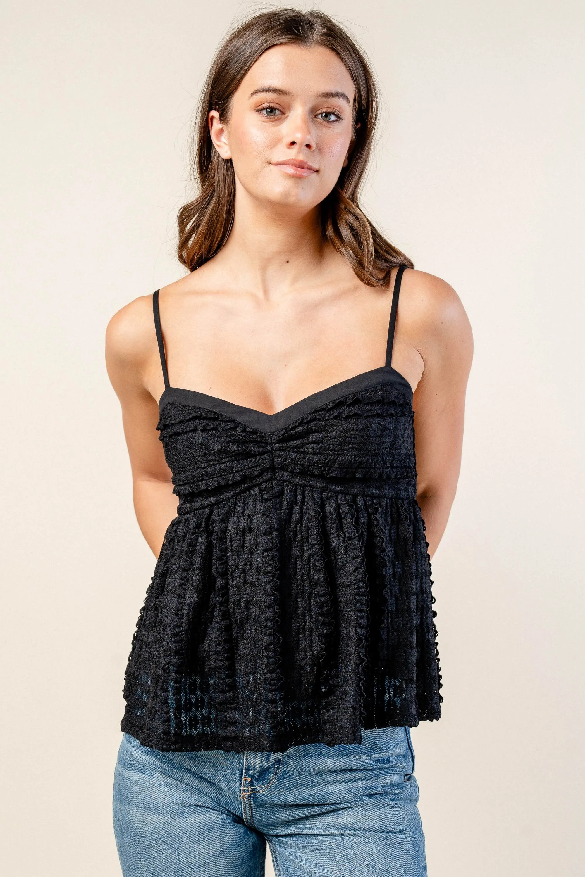 BTKS3180B / RUFFLE LACE TOP sold by privy product image thumbnail 4