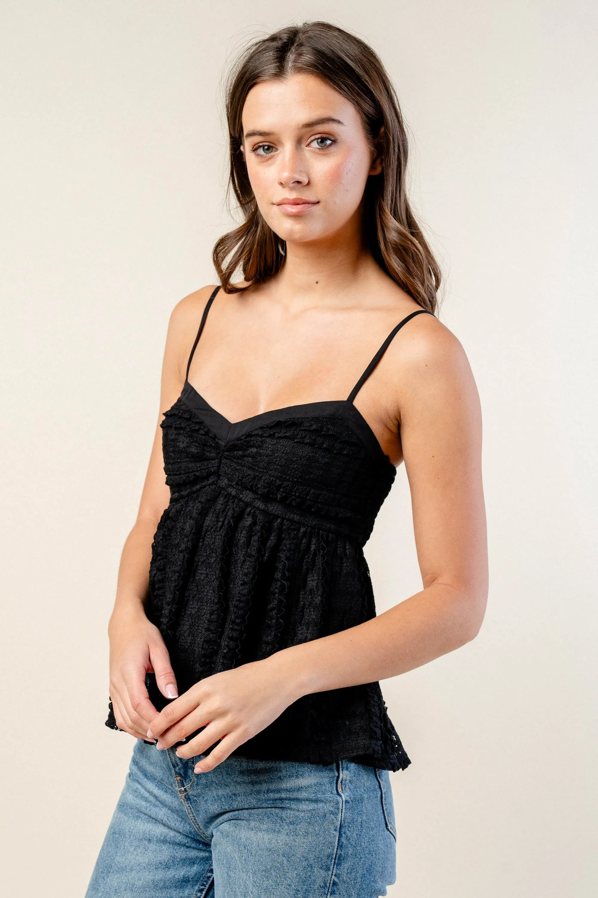 BTKS3180B / RUFFLE LACE TOP sold by privy product image thumbnail 2