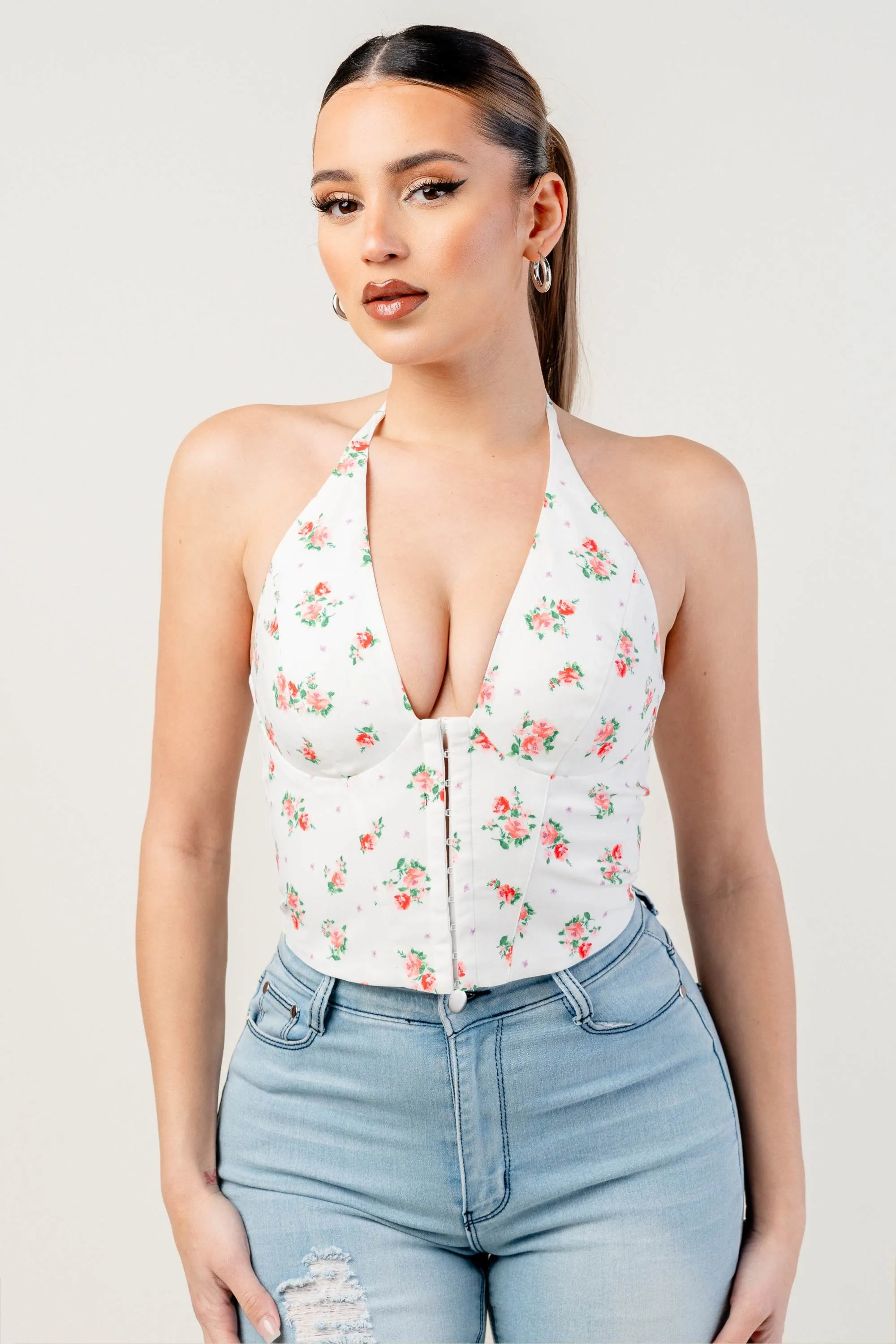 PT45344S-W / STRETCH WOVEN TOP sold by privy