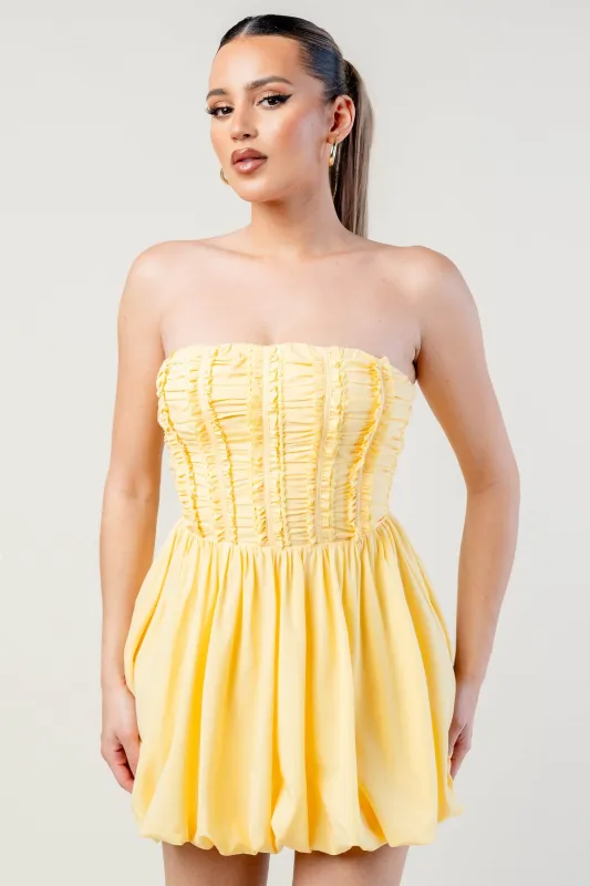 PD78258ETP-W / STRETCH WOVEN TUBE MINI DRESS sold by privy