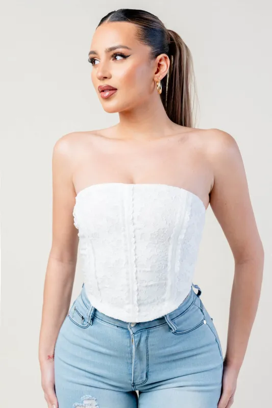 TEXTURED KNIT TUBE TOP sold by privy
