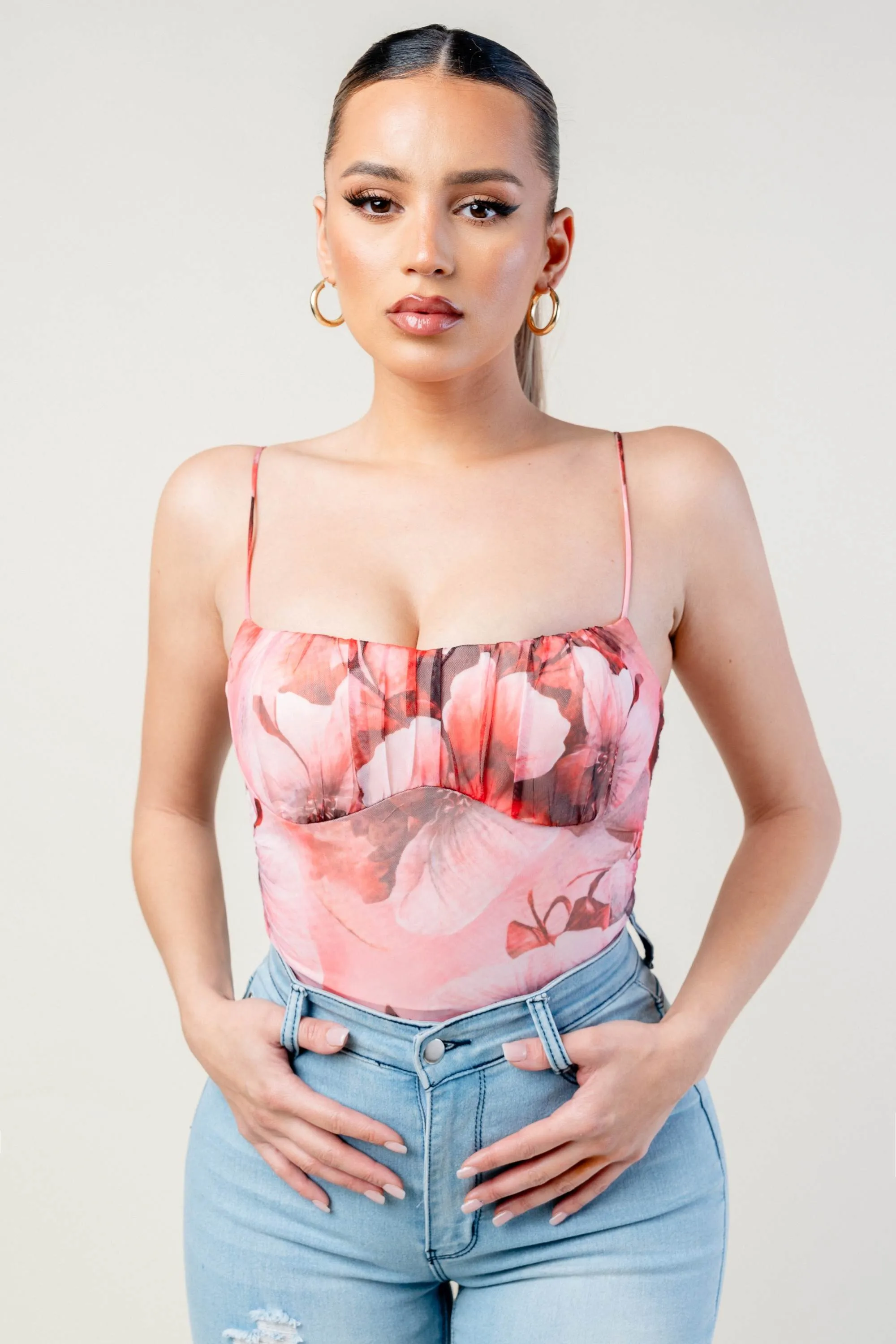 PTKS45277NST / MESH PRINT BODYSUIT sold by privy product image thumbnail 4