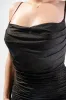 LUREX GLITTER COWL NECK RUFFLED DRAP MAXI DRESS sold by privy