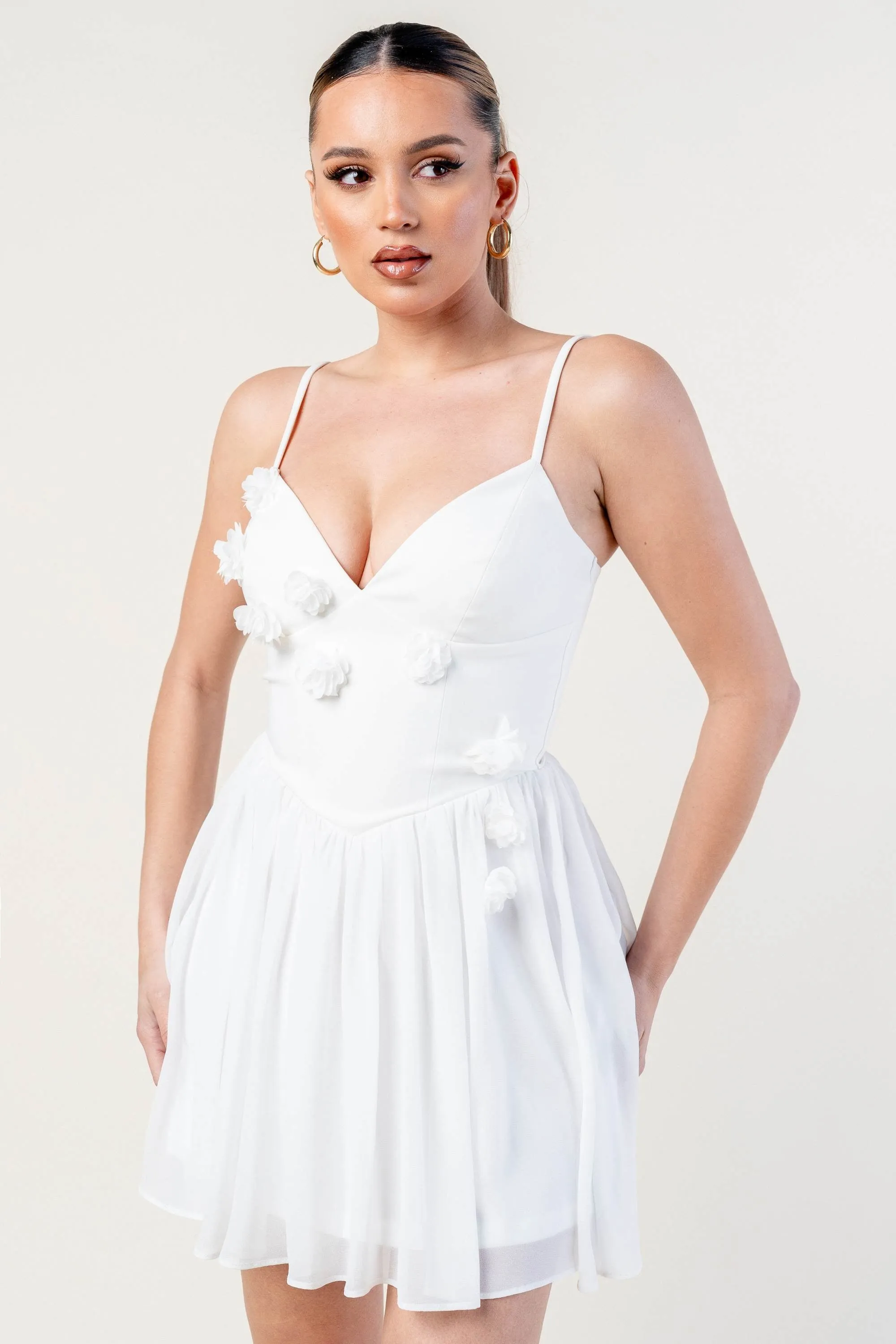 THICK STRETCH WOVEN MINI DRESS sold by privy product image thumbnail 4