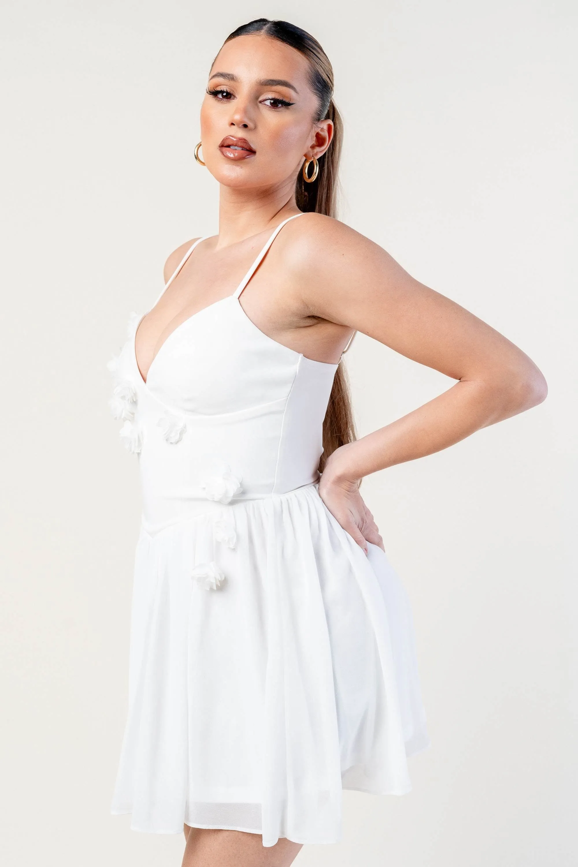 THICK STRETCH WOVEN MINI DRESS sold by privy product image thumbnail 2