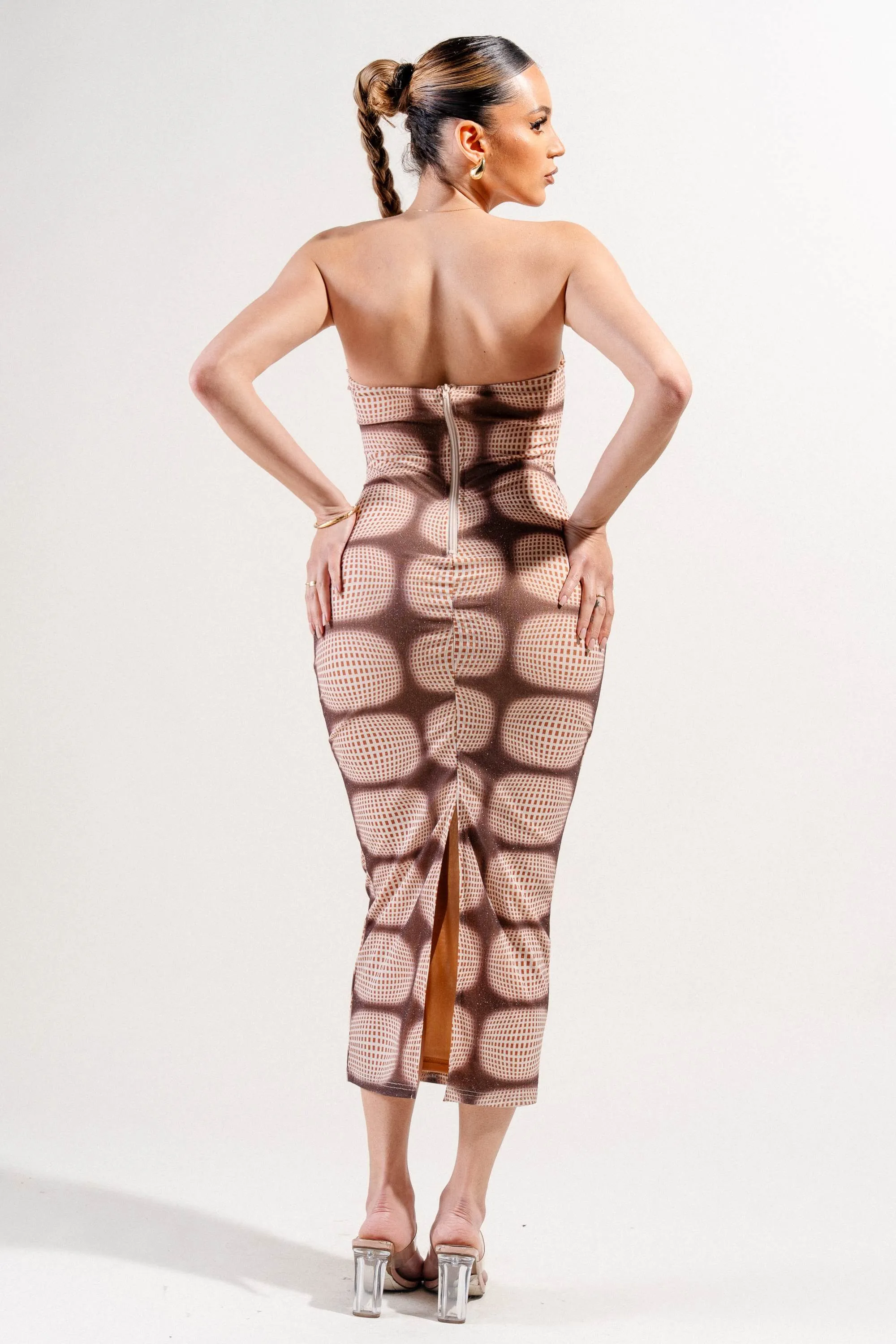 MESH PRINT TUBE DRESS sold by privy product image thumbnail 4