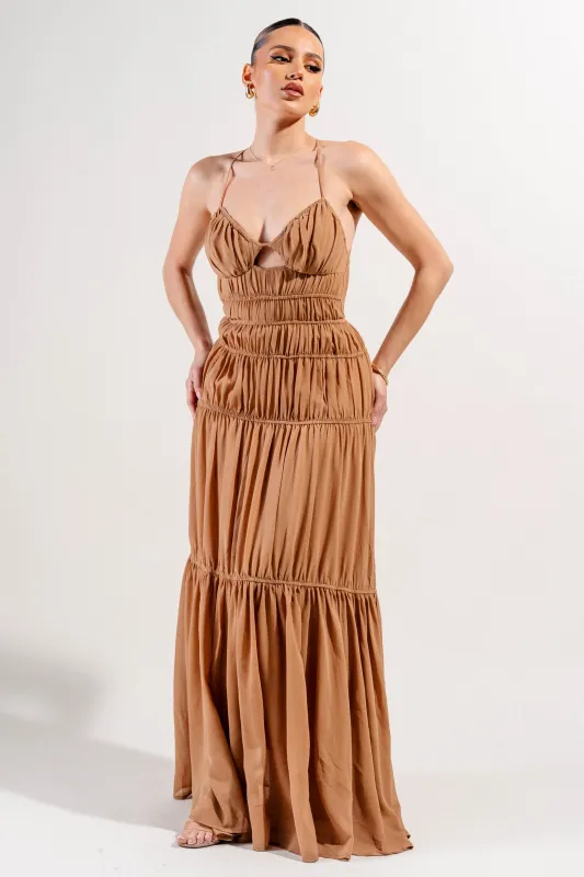 CHELSEA CHIFFON MAXI DRESS sold by privy