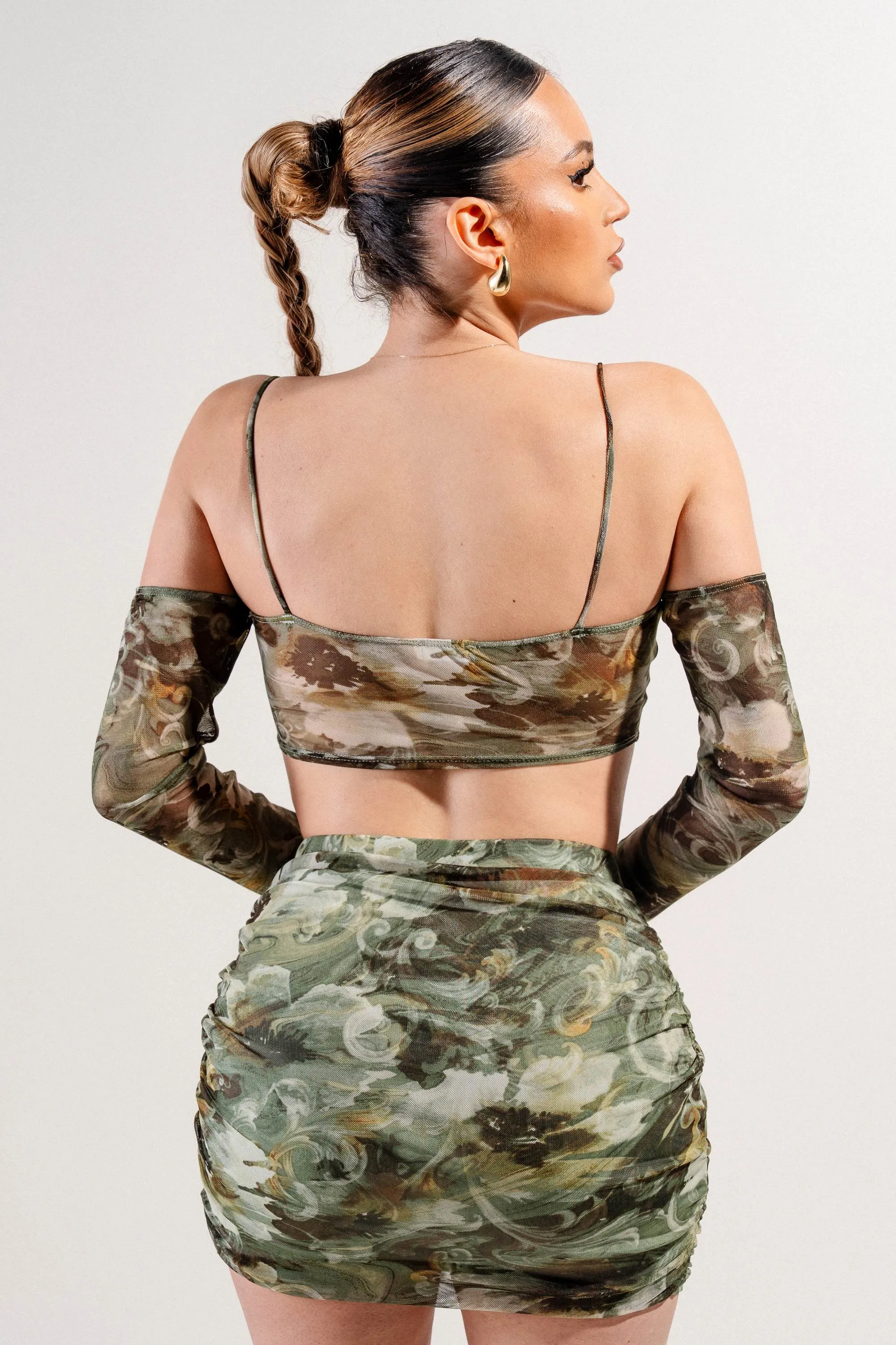 MESH PRINT SET - CROP TOP & MINI SKIRT sold by privy product image thumbnail 3
