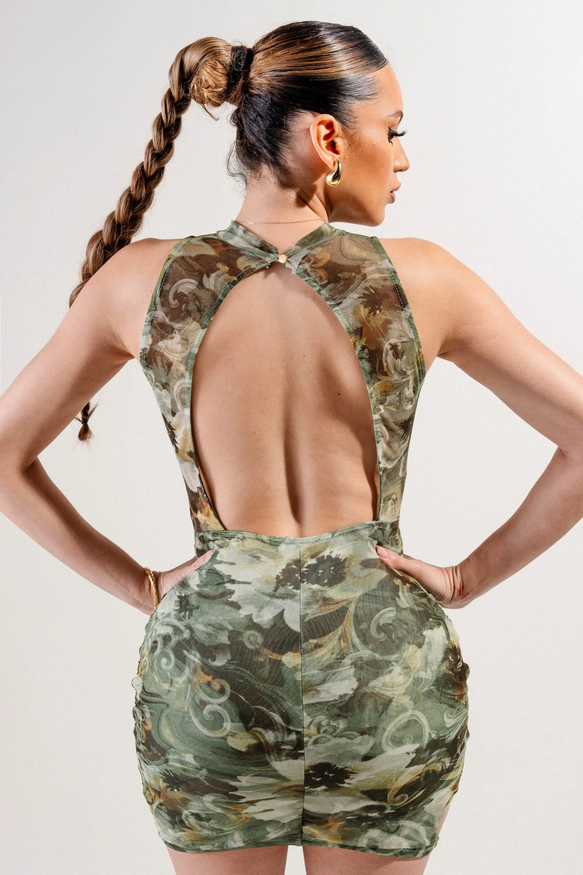 MESH PRINT MINI DRESS sold by privy product image thumbnail 3