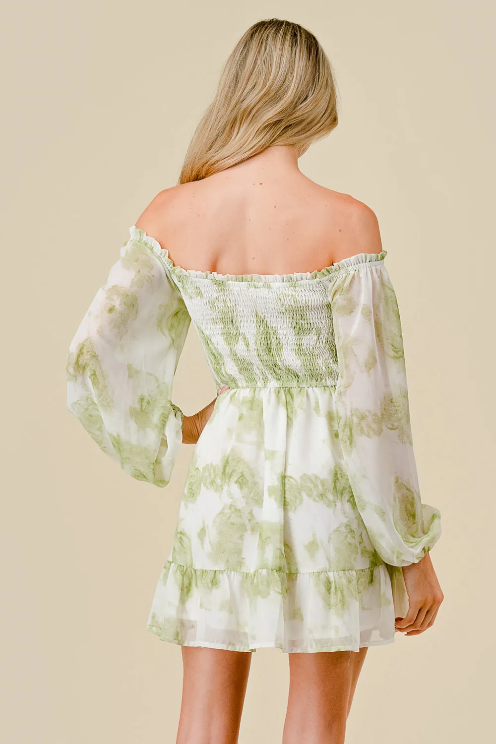 BD12189E / ROMANTIC FLORAL PRINT CHIFFON RUFFLED MINI DRESS sold by privy product image thumbnail 4