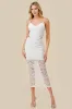CROCHET LACE BUSTIER TOP & SEE-THRU MIDI SKIRT SET sold by privy