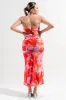 PDKS78704K-W / MESH PRINT MIDI DRESS sold by privy