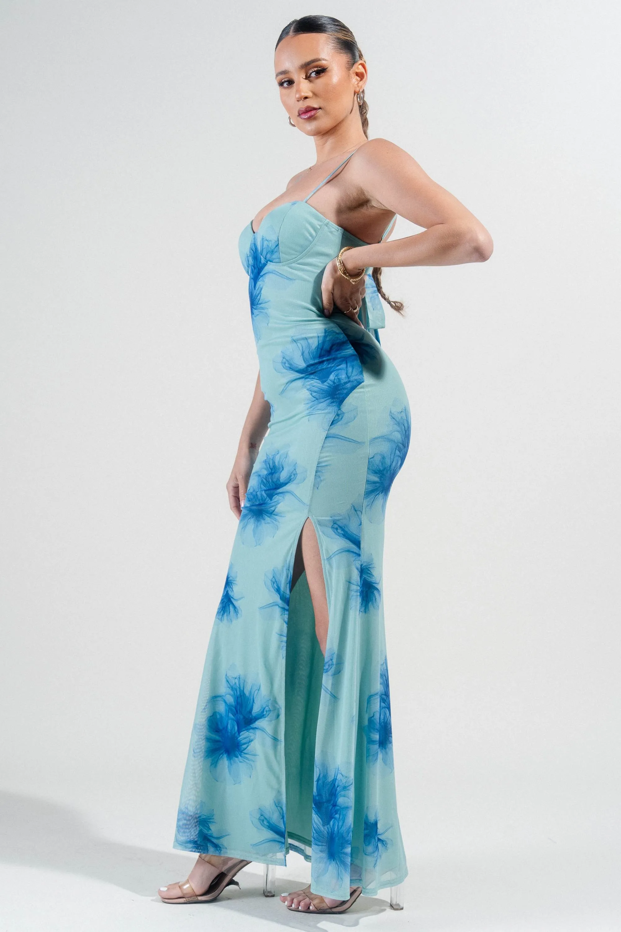 PDKS78504NST / MESH PRINT MAXI DRESS sold by privy product image thumbnail 3