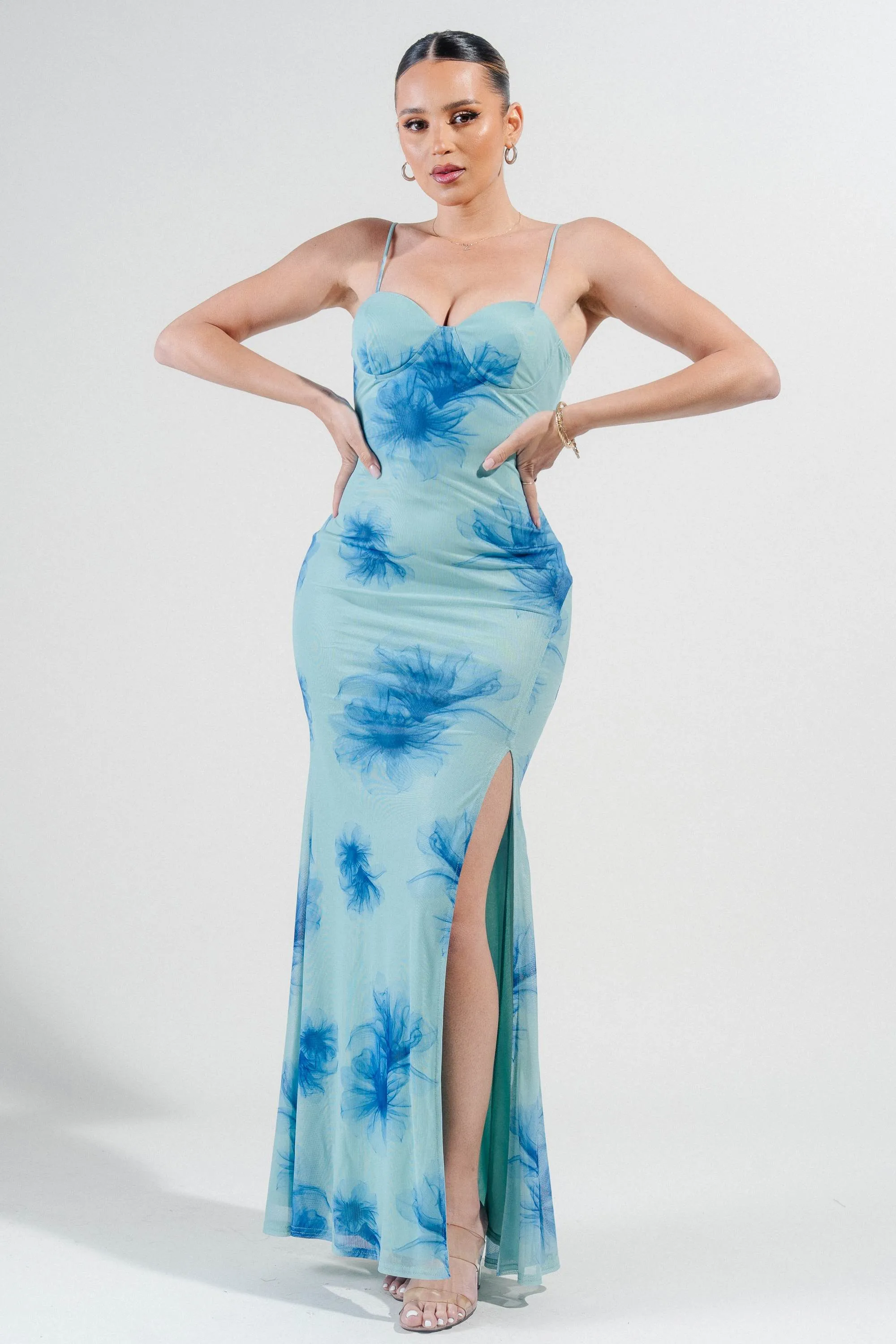PDKS78504NST / MESH PRINT MAXI DRESS sold by privy product image thumbnail 2