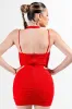 PDKS78610N-W / LACE INSET MESH HALTER NECK RUCHED MINI DRESS sold by privy