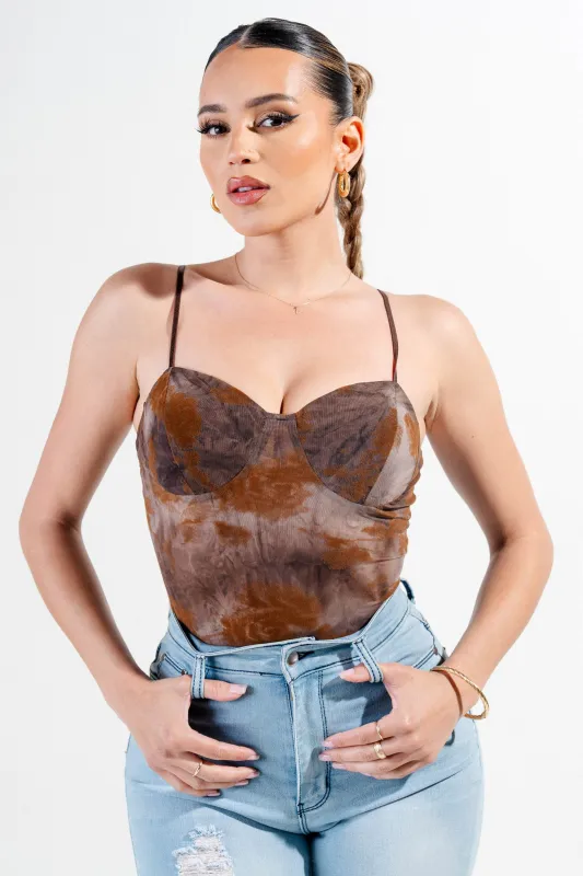 PTKS45308K / MESH VELVET FLOCKING BODYSUIT sold by privy