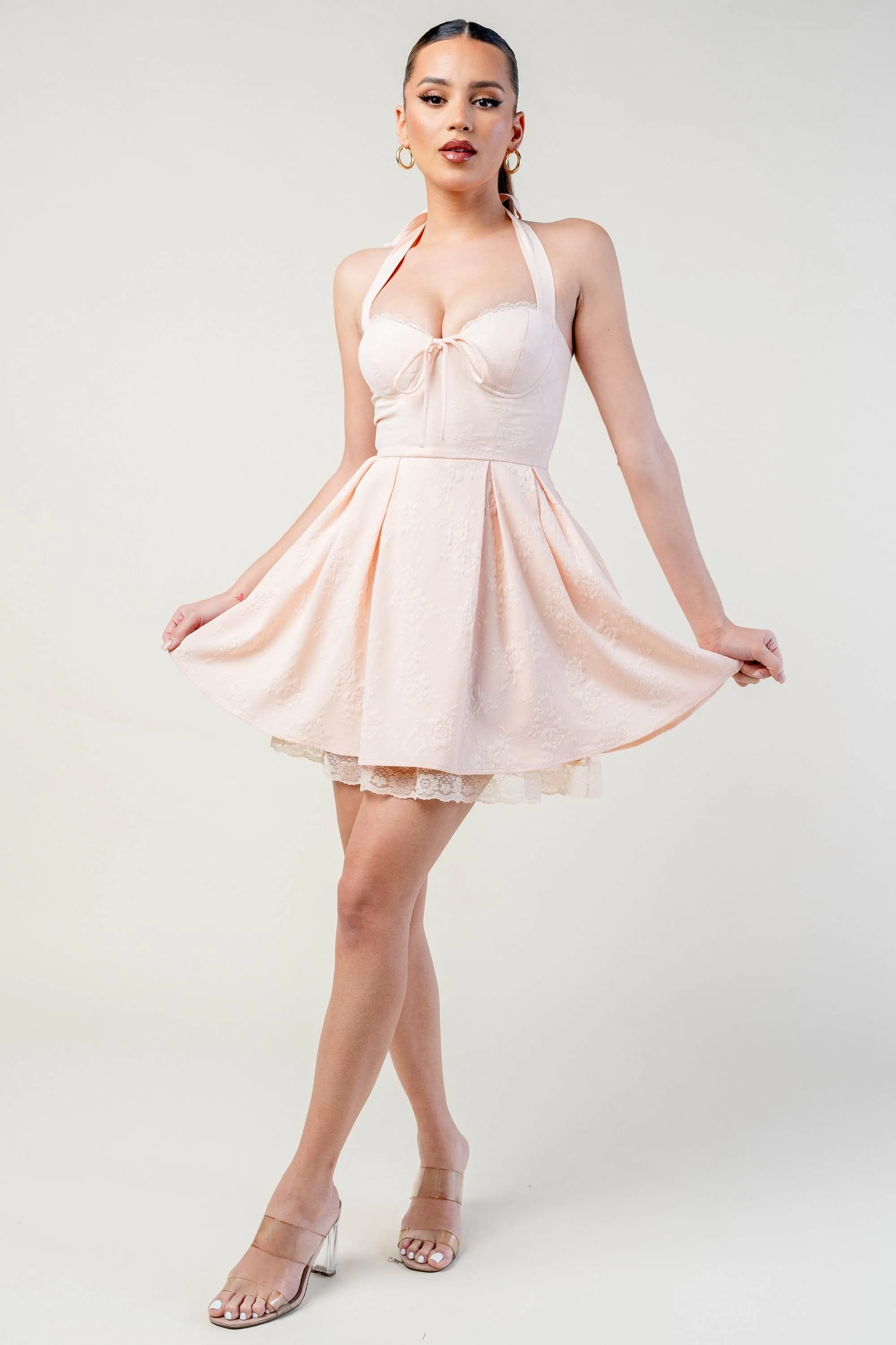 PD78291E-W / STRETCH TEXTURED WOVEN MINI DRESS sold by privy product image thumbnail 5