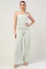 PJWS11236ETP-W / THICK STRETCH WOVEN HALTER NECK JUMPSUIT WITH FAUX POCKET sold by privy