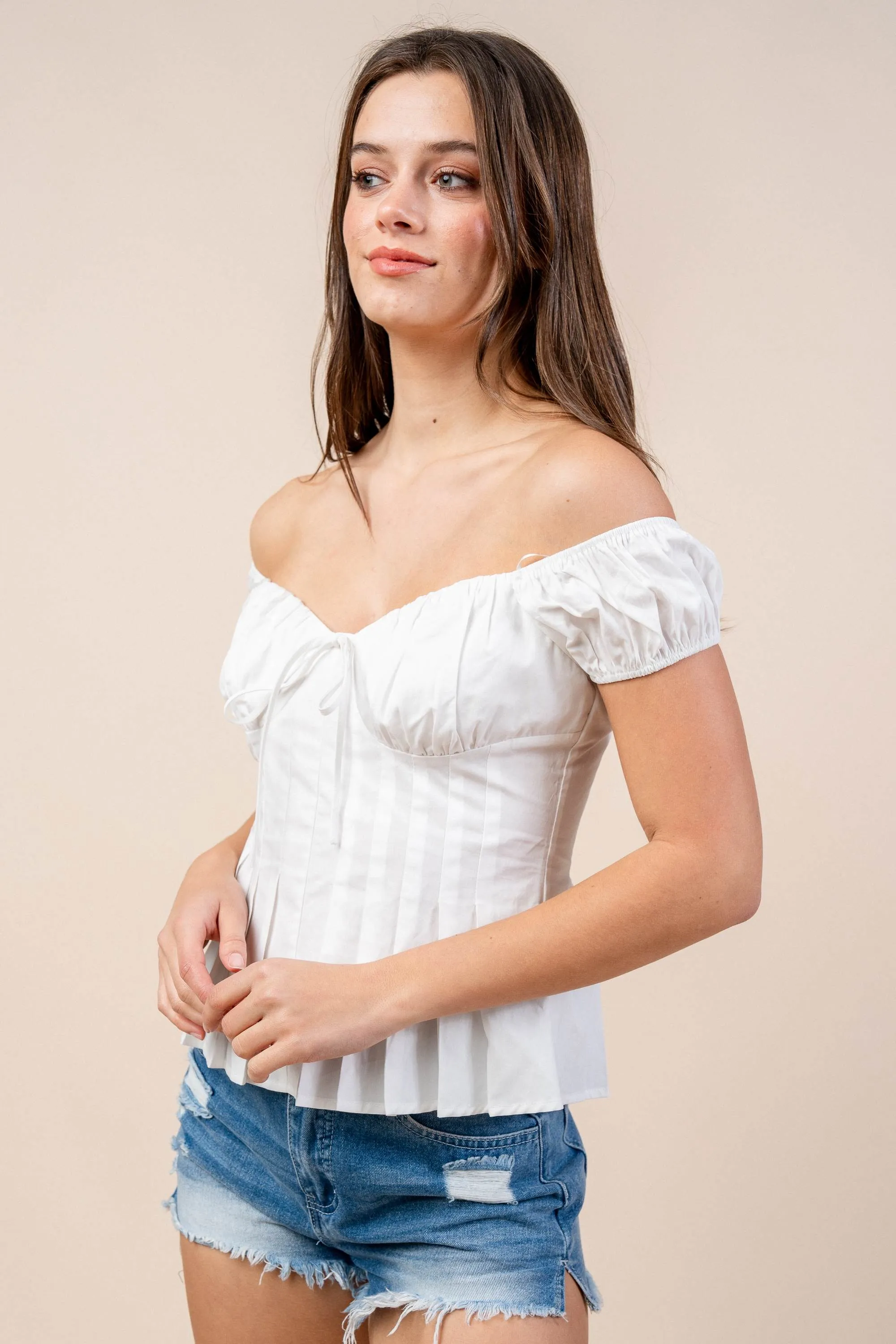 CT10405K / OFF SHOULDER PEPLUM TOP sold by privy product image thumbnail 2