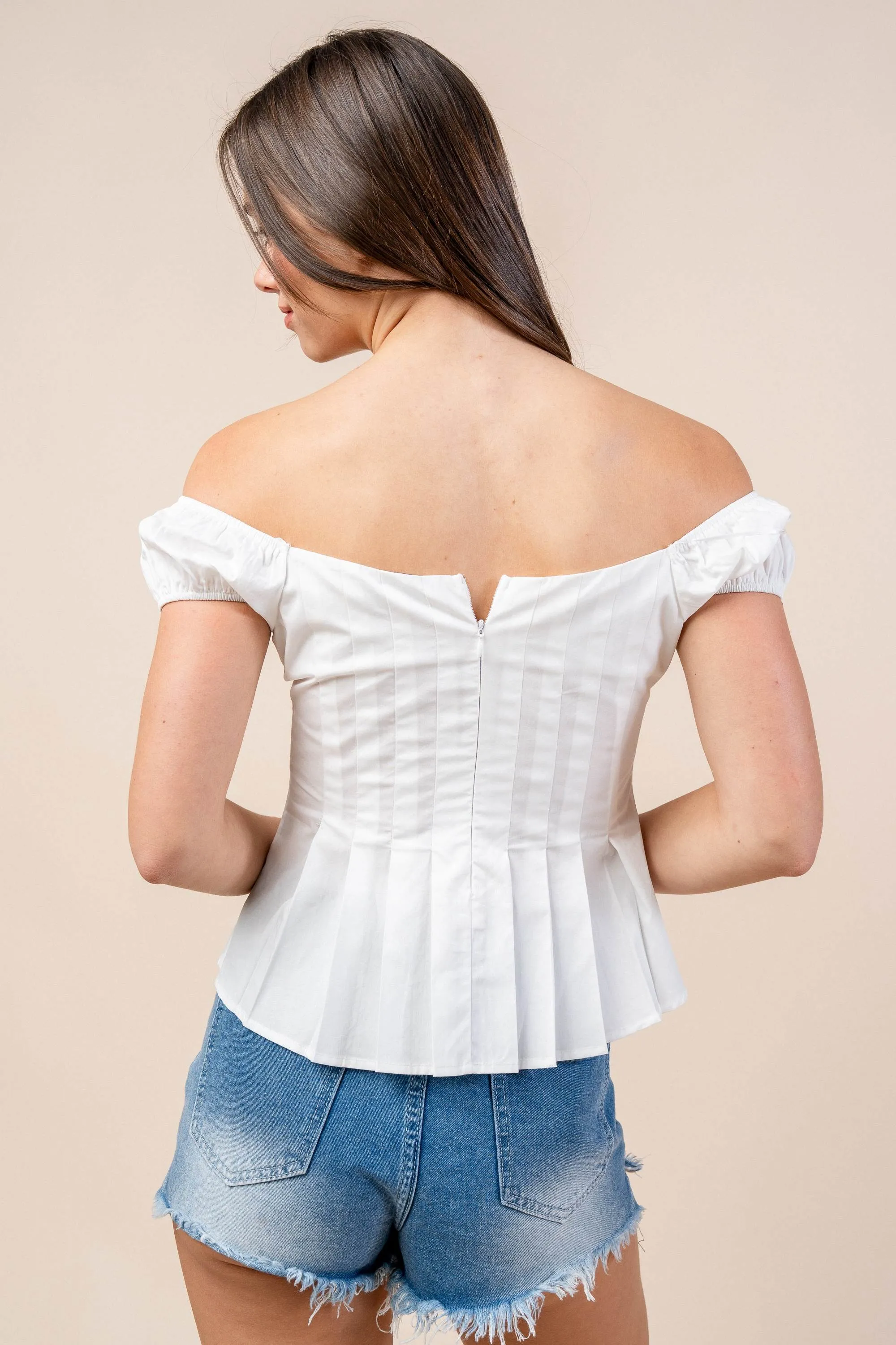 CT10405K / OFF SHOULDER PEPLUM TOP sold by privy product image thumbnail 3