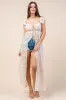 CT10403K / SWISSDOT CHIFFON WITH EMBROIDERED TOP sold by privy