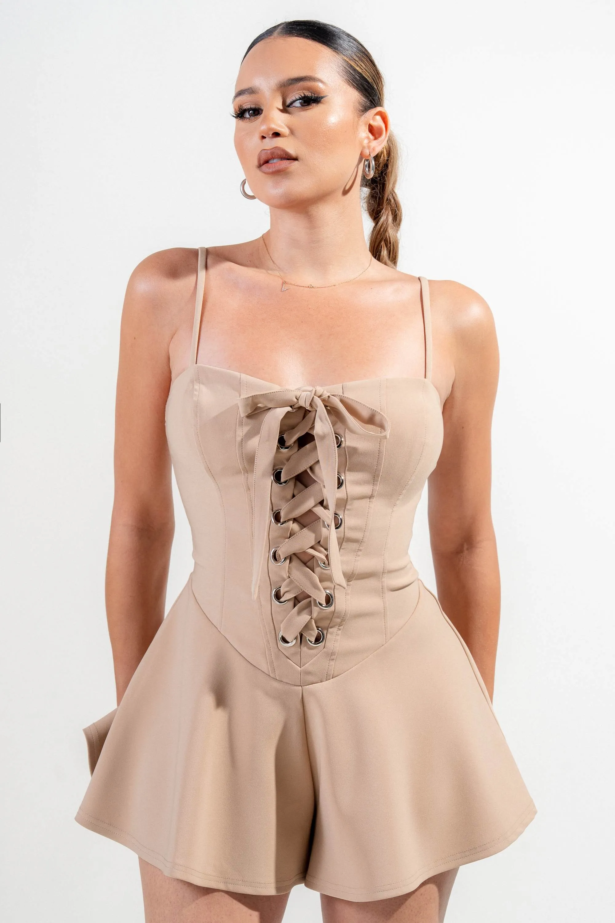 PJ11097KST-W / STRETCH WOVEN JUMPSUIT sold by privy product image thumbnail 2