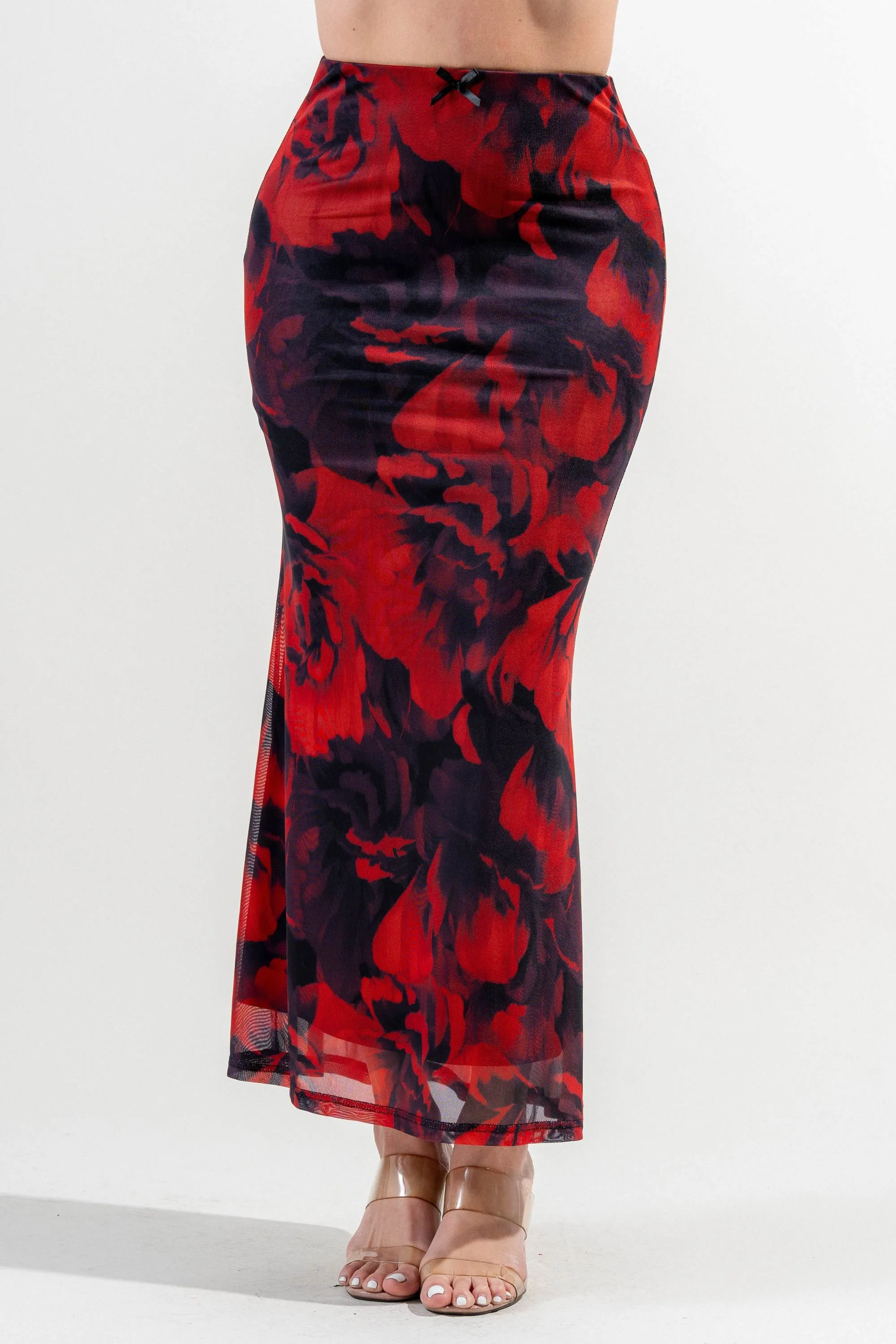 PSKS9784ETP-W / MESH PRINT MESH PRINT TANK TOP & MAXI SKIRT SET sold by privy product image thumbnail 5