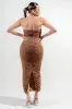 PD79075EST / STRETCH WOVEN PRINT SWEET HEART NECKLINE MINI DRESS sold by privy