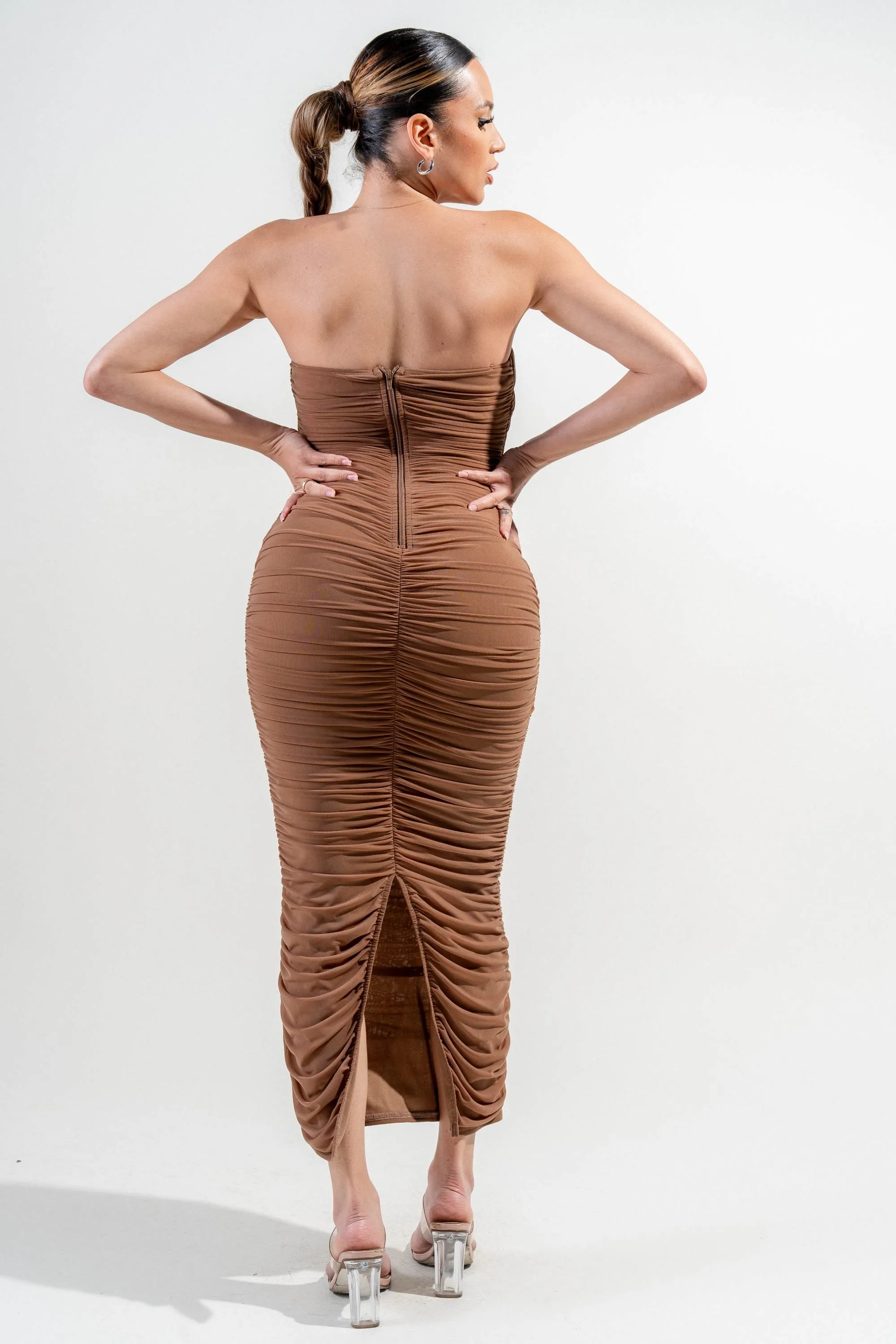 PD79075EST / STRETCH WOVEN PRINT SWEET HEART NECKLINE MINI DRESS sold by privy product image thumbnail 4