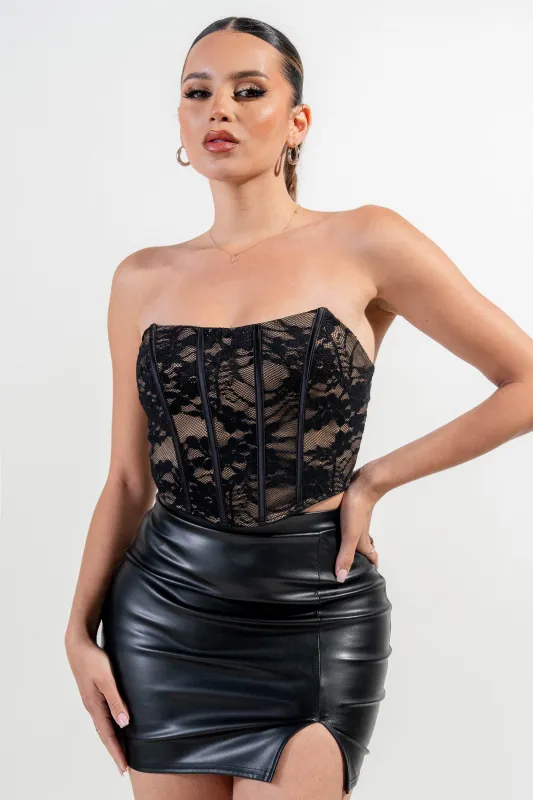 トップス MURRAL Morpho embroidery bustier (Black) Morpho embroidery bustier (Black)
