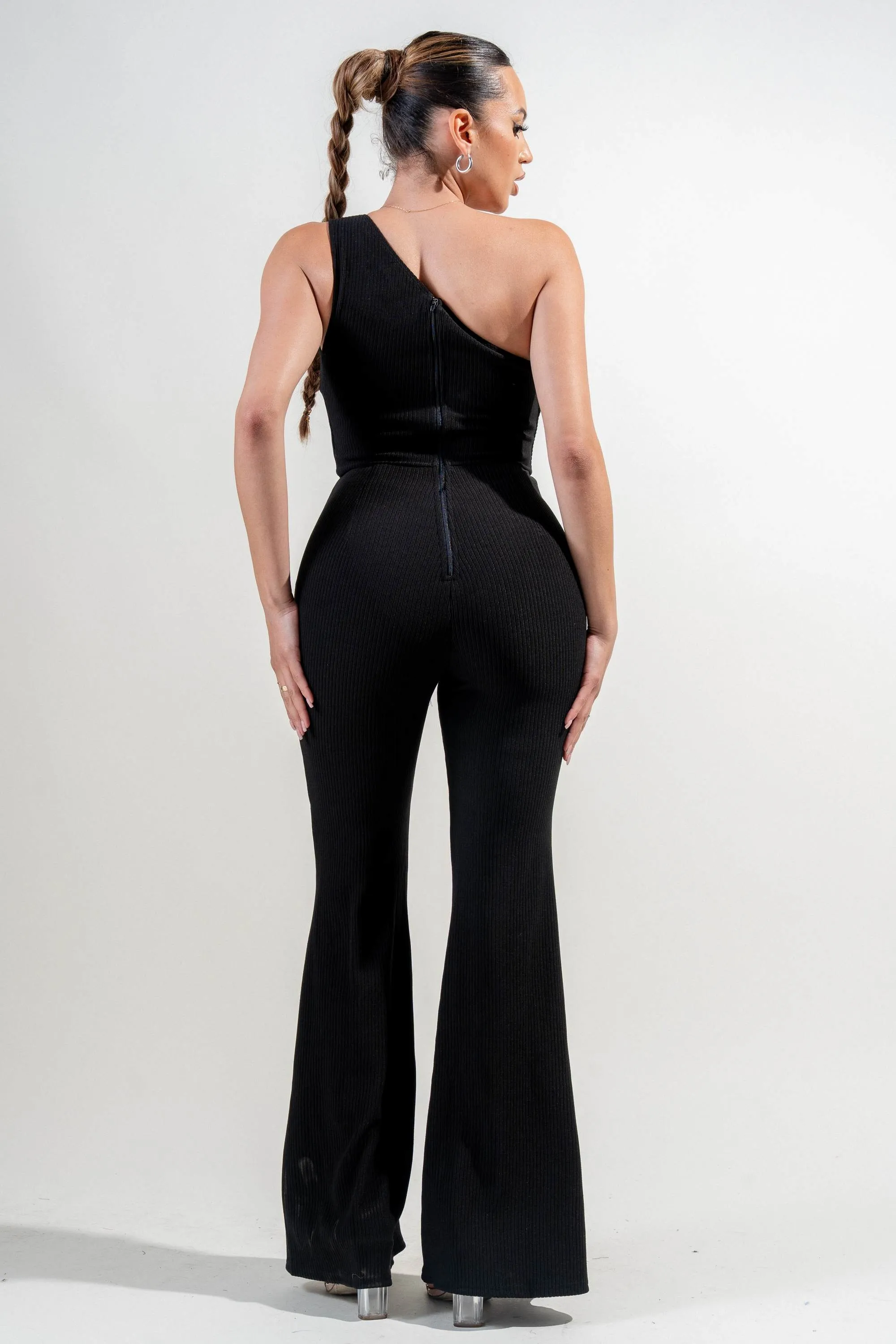 PJ11071K / RIB ONE SHOULDER JUMPSUIT sold by privy product image thumbnail 3