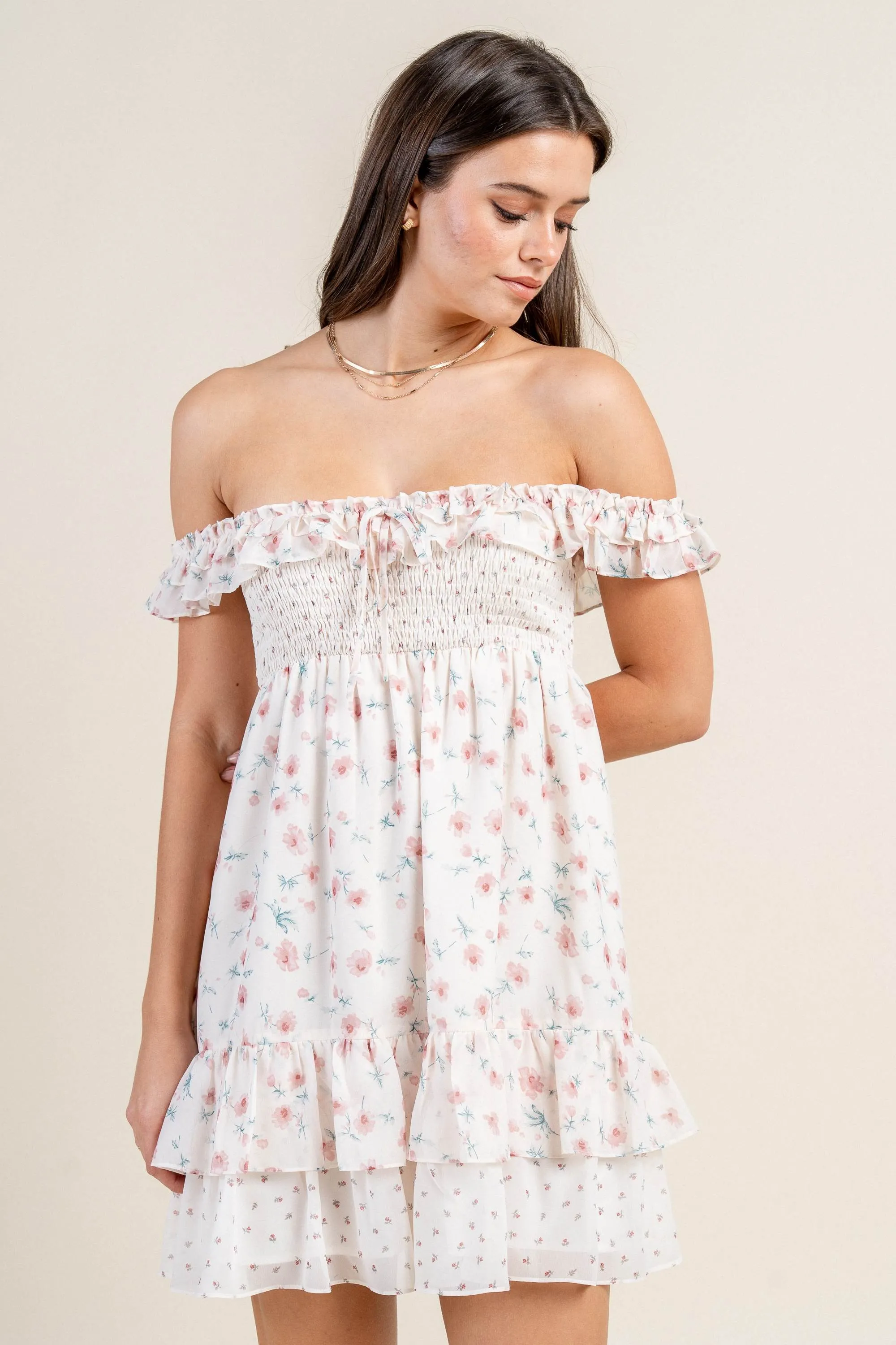 BD12815S / CHIFFON PRINT MINI DRESS sold by privy product image thumbnail 4