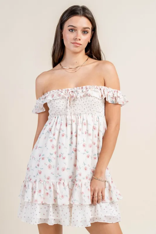 BD12815S / CHIFFON PRINT MINI DRESS sold by privy