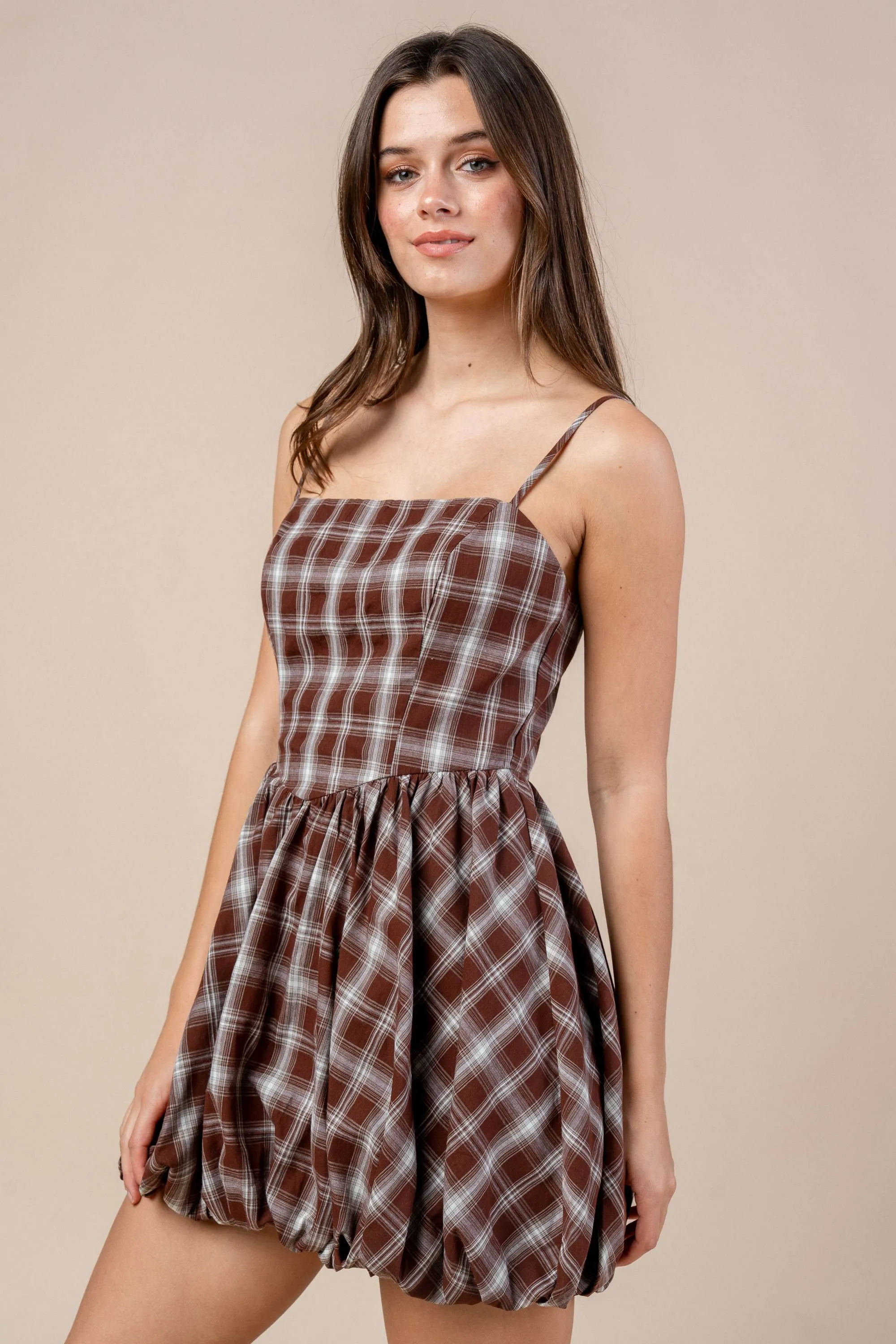 CD30449E / COTTON PLAID MINI DRESS sold by privy product image thumbnail 2