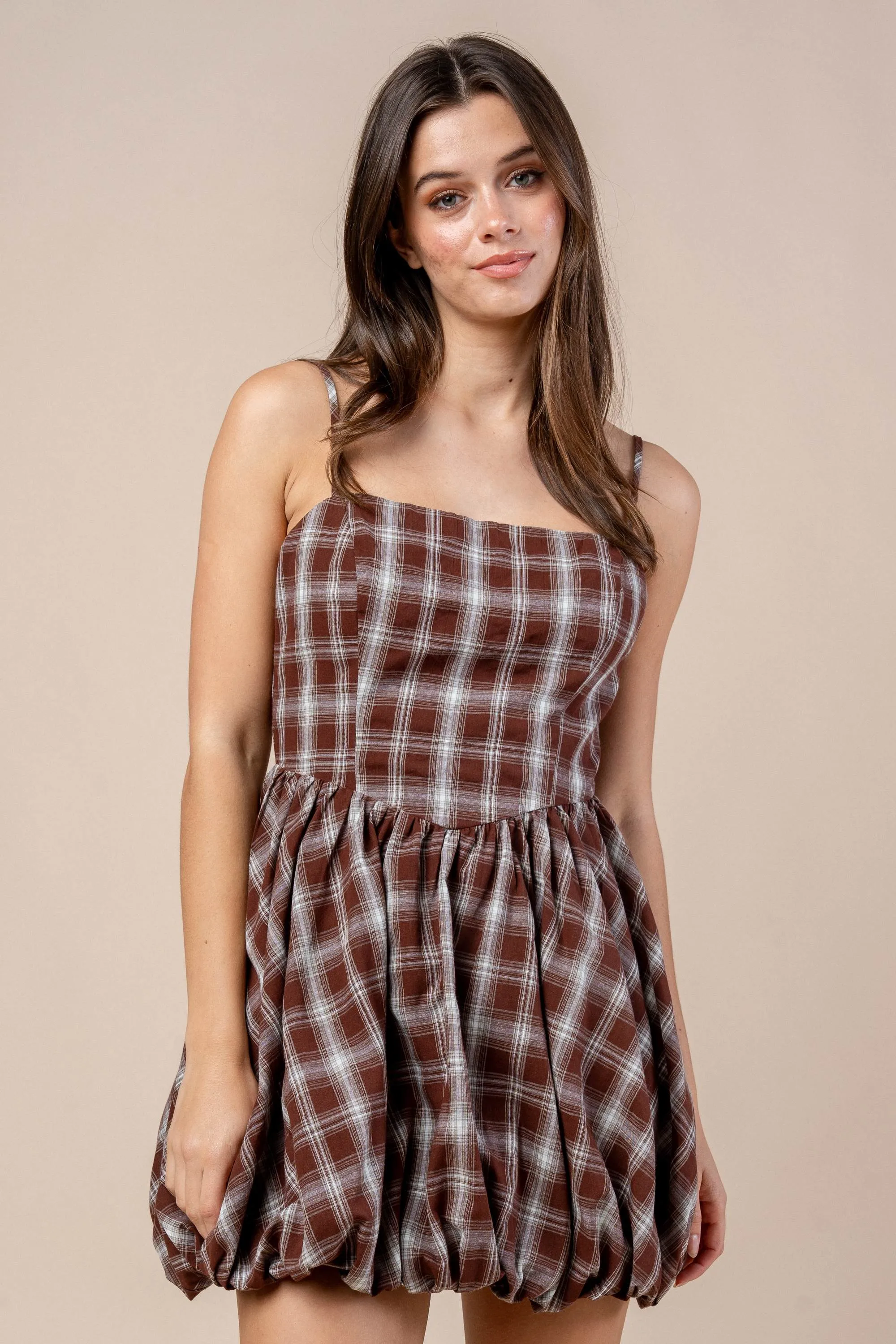 CD30449E / COTTON PLAID MINI DRESS sold by privy product image thumbnail 4