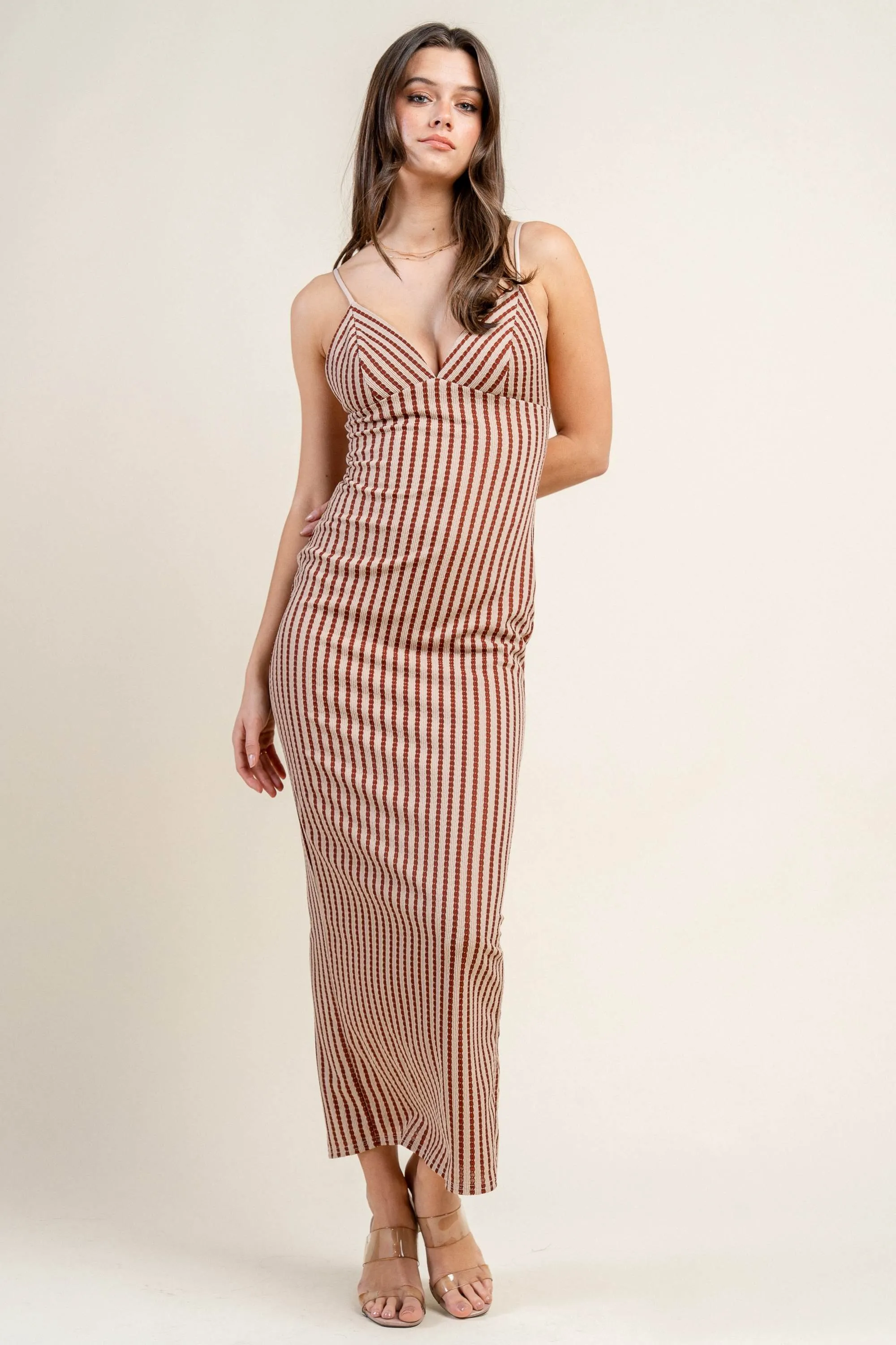 BDKF12977K / STRIPE TEXTURED KNIT DRESS sold by privy product image thumbnail 4