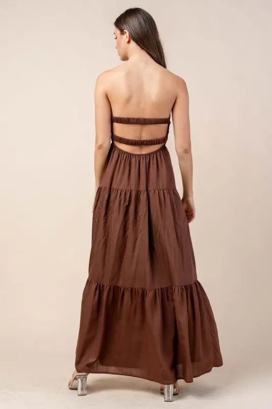 CDWS30462N / RAYON NYLON MAXI DRESS sold by privy