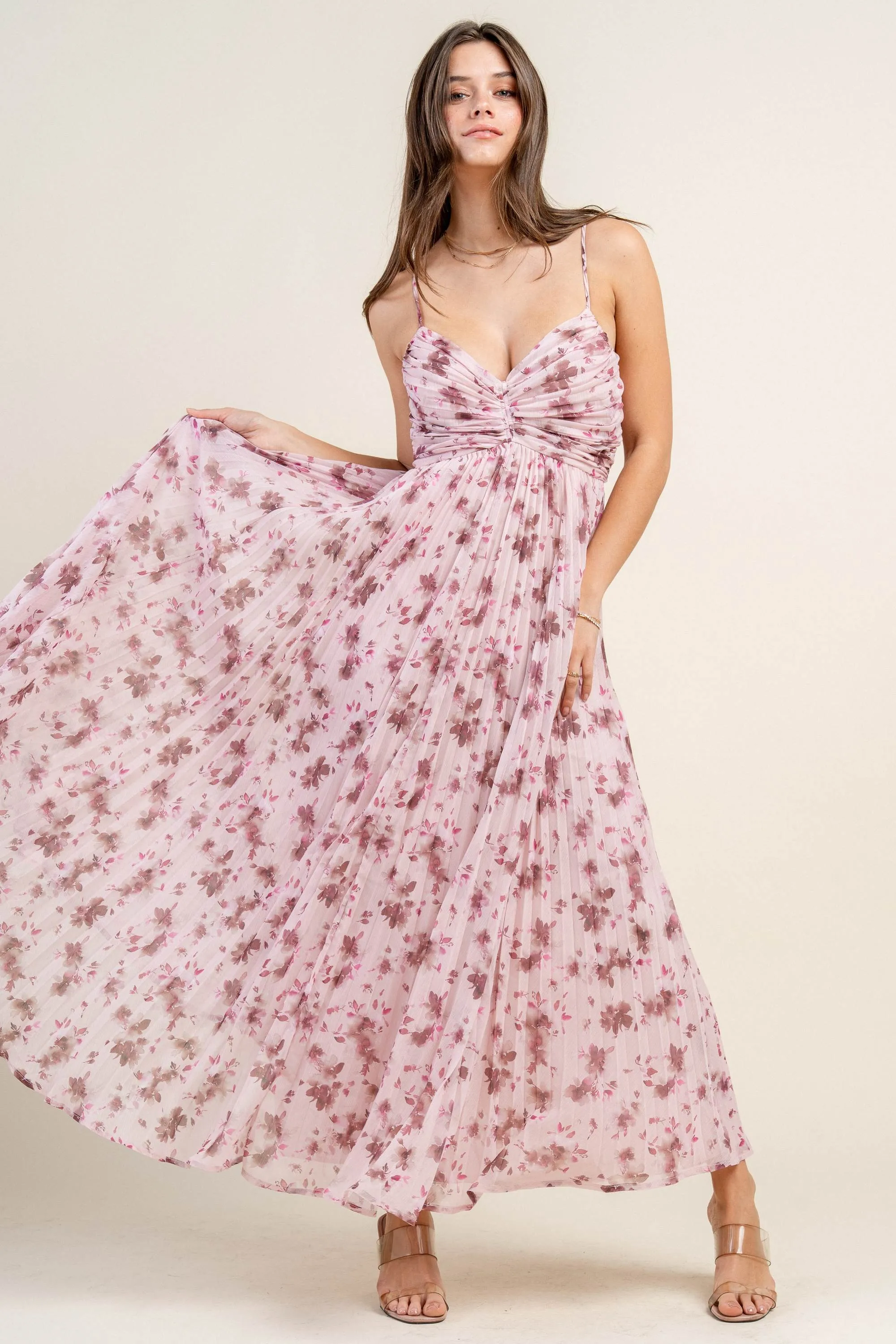 BDWF12978B / CHIFFON PRINT MAXI DRESS sold by privy