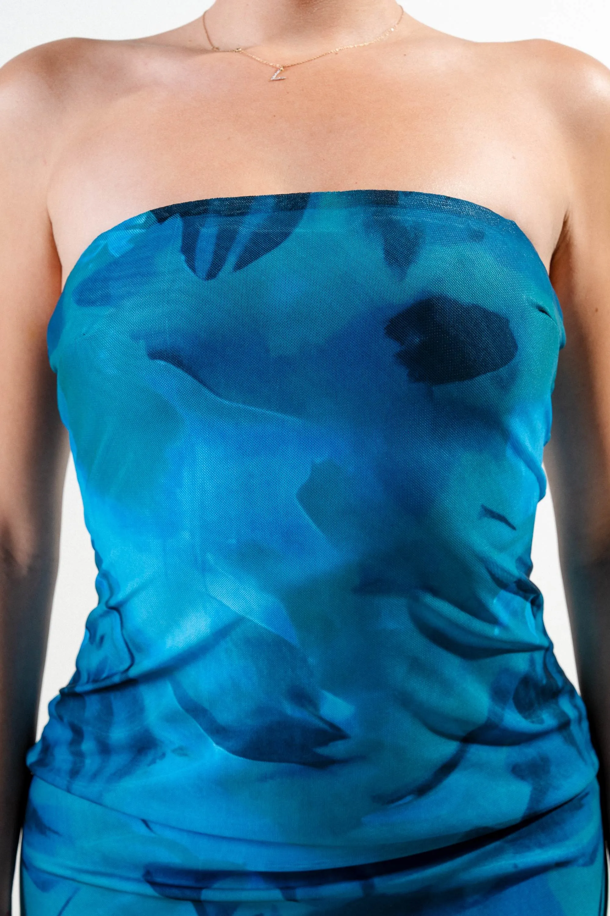 PDKS78821B / MESH PRINT TUBE PRINT MIDI DRESS sold by privy product image thumbnail 5