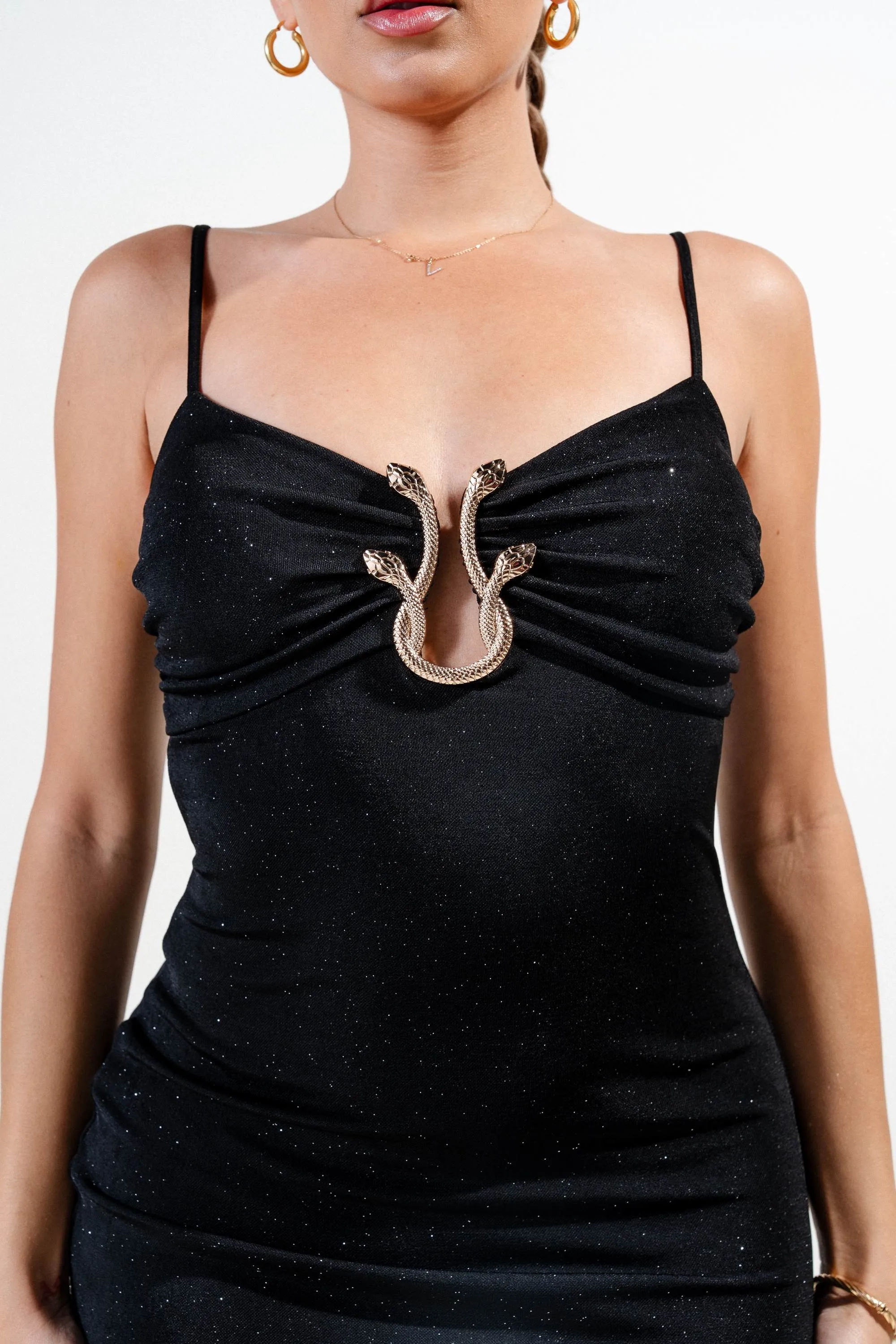 PDKS78954S / GLITTER STRETCH KNIT MIDI DRESS sold by privy product image thumbnail 5